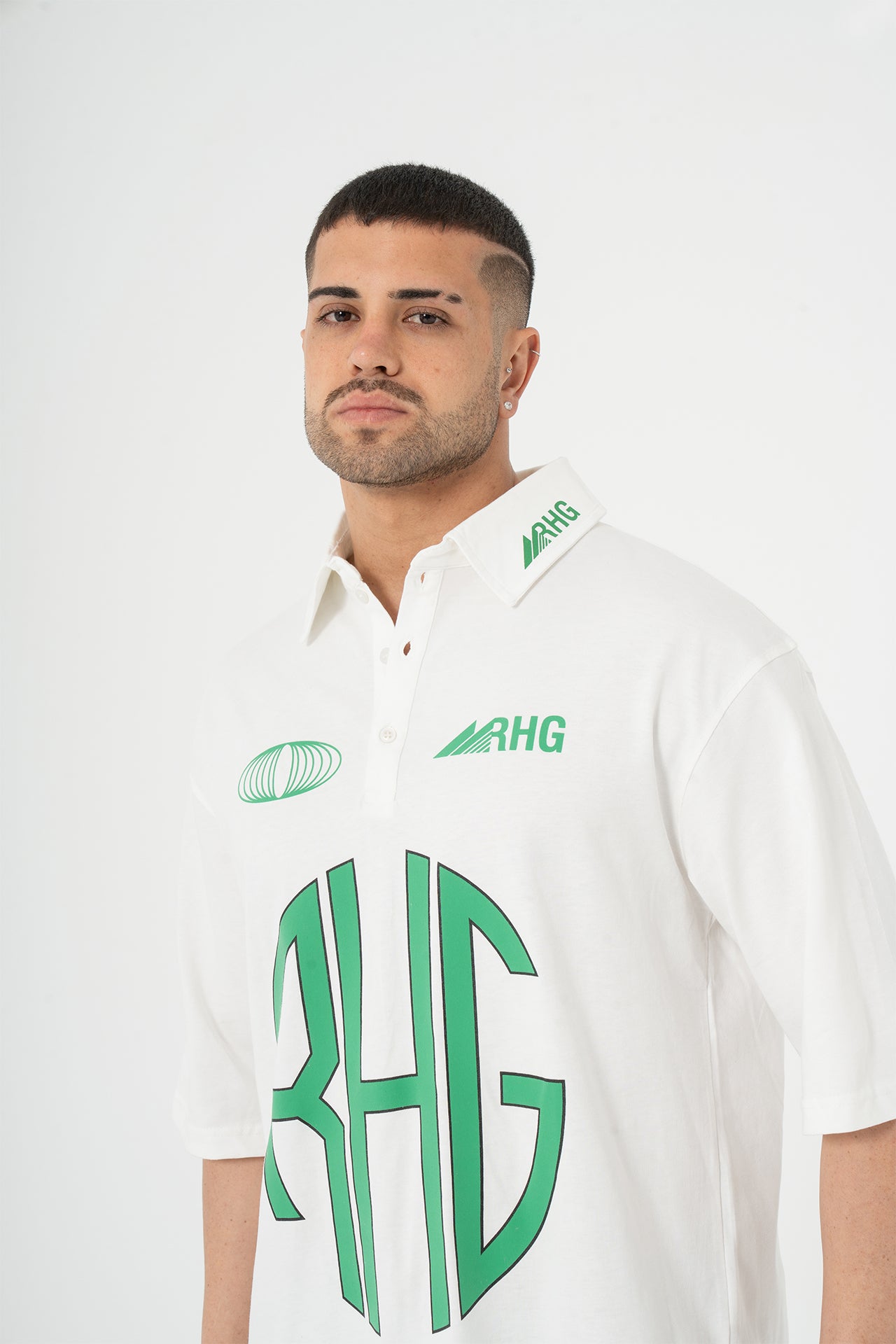 Baskılı Yakalı Forma T-shirt Oversize