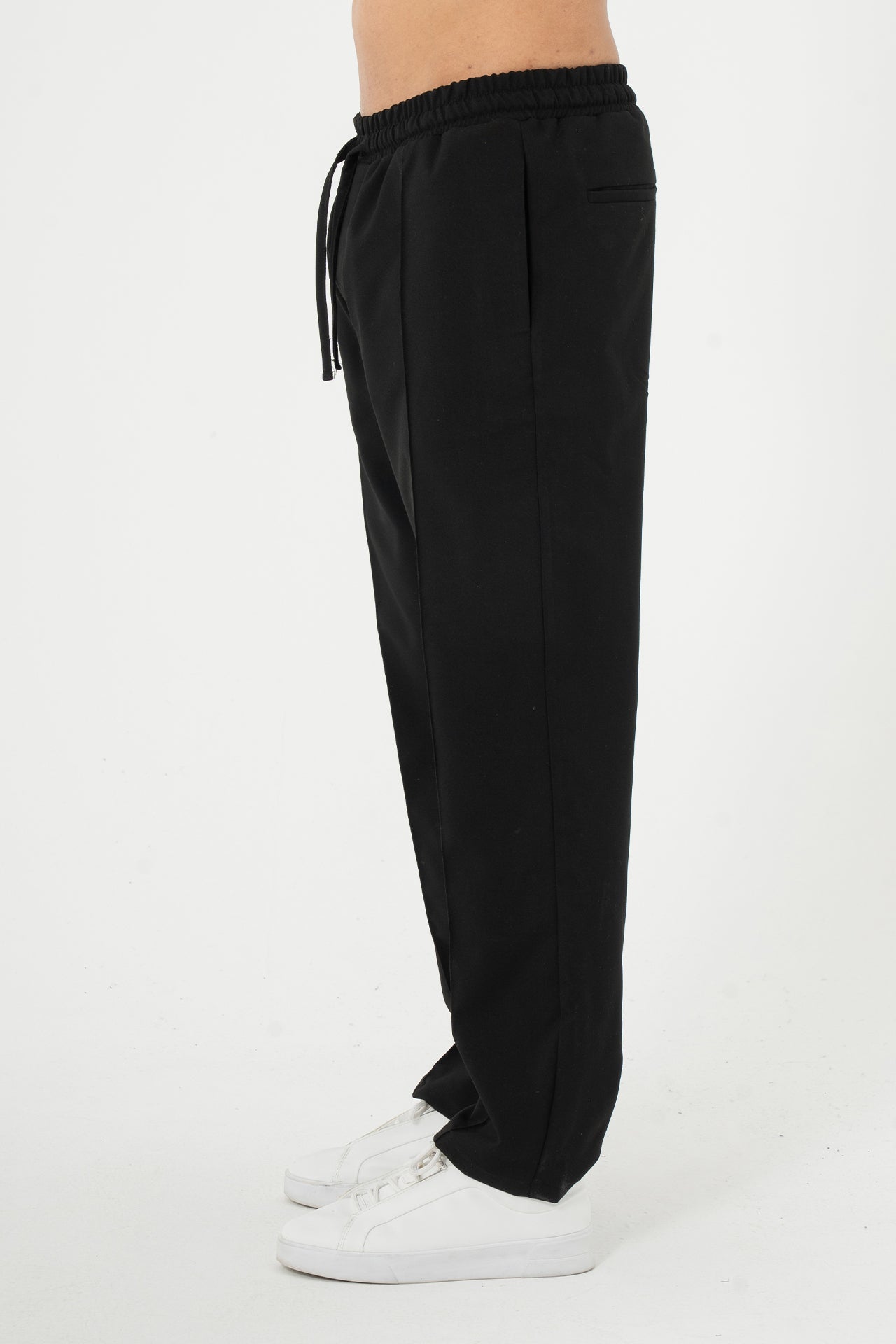 Biye Detay Relaxed Fit Kumaş Pantolon