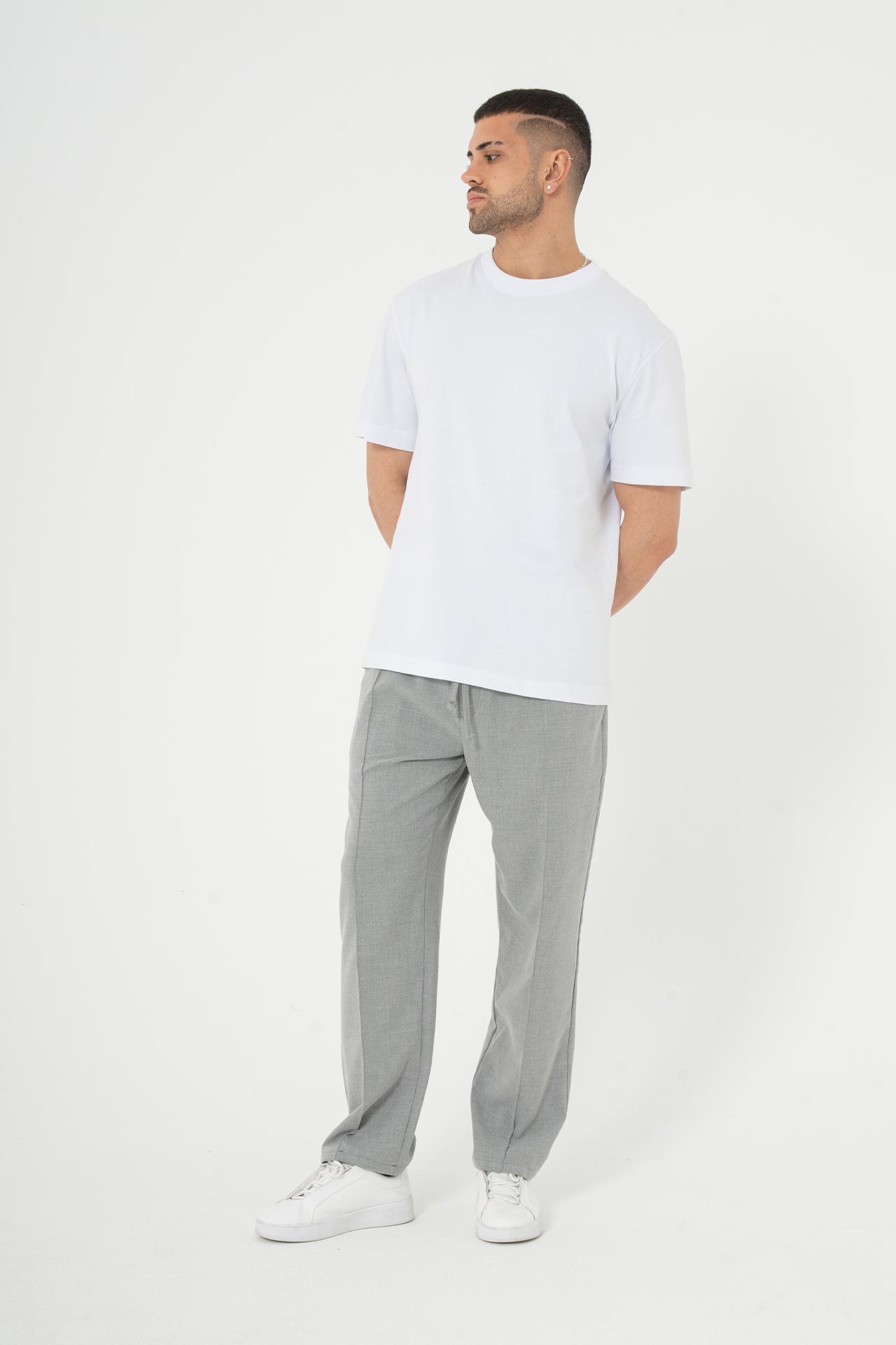 Biye Detay Relaxed Fit Kumaş Pantolon