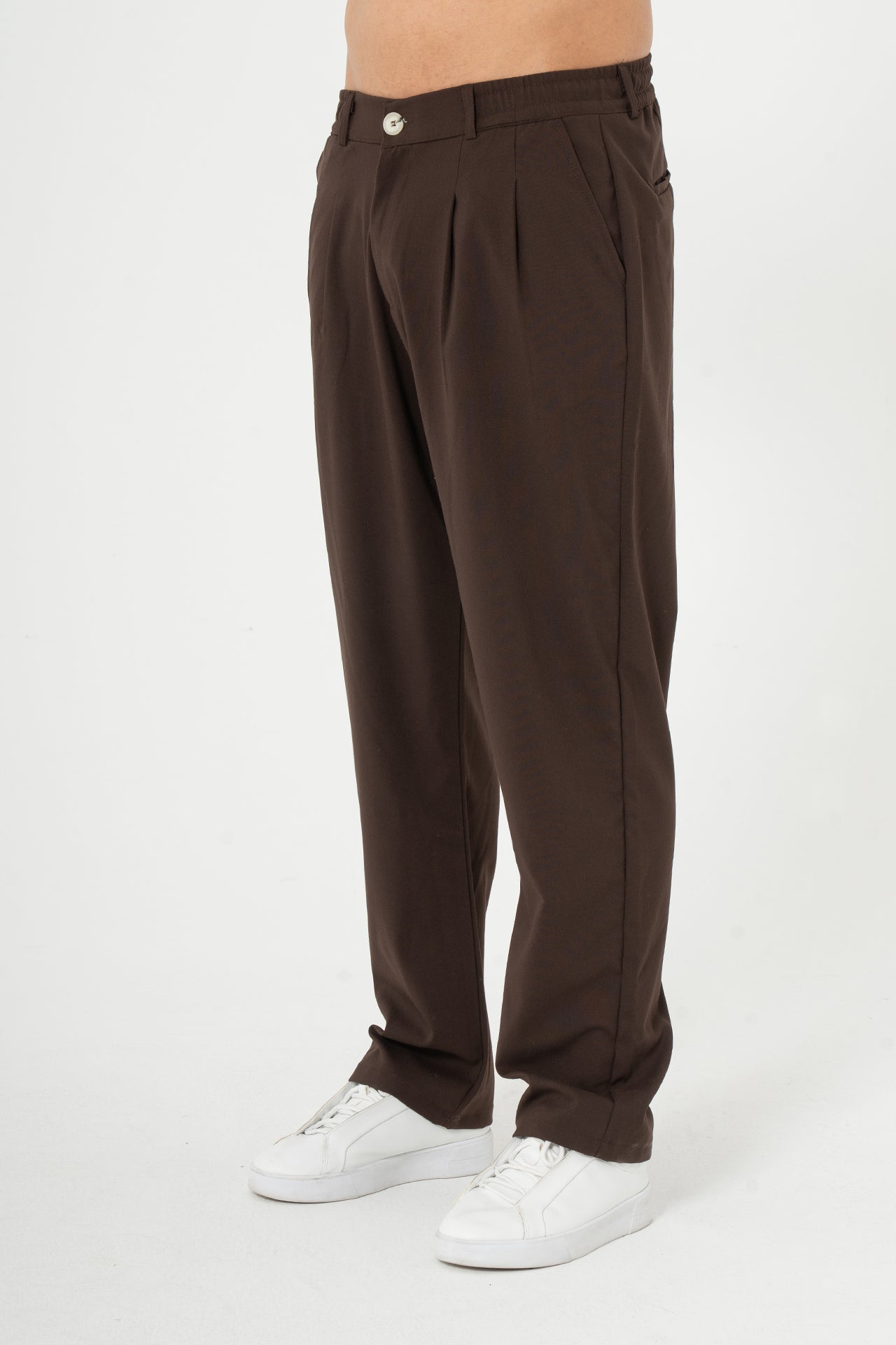 Baggy Pileli Kumaş Pantolon