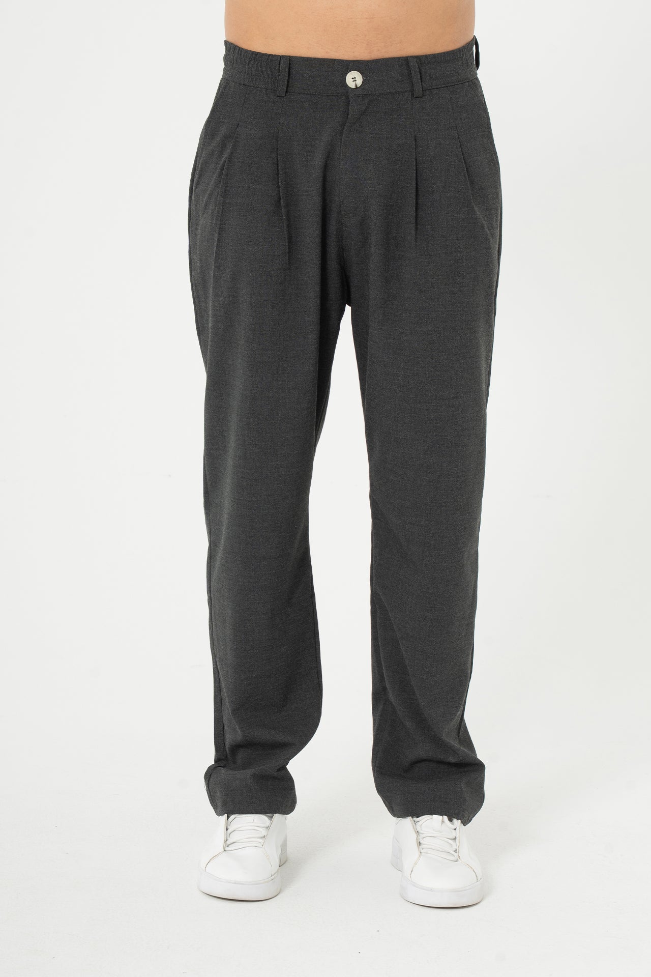 Baggy Pileli Kumaş Pantolon