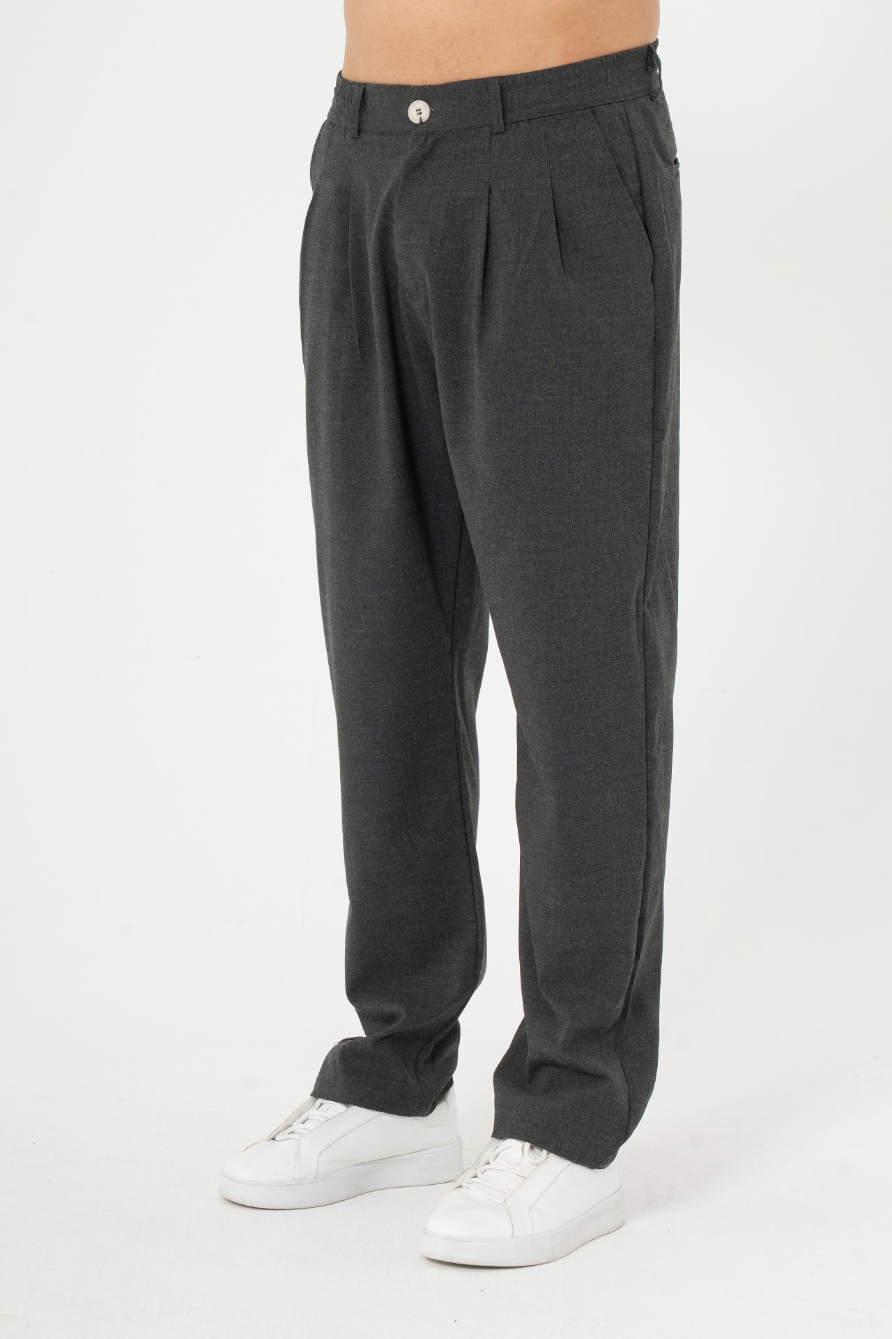 Baggy Pileli Kumaş Pantolon