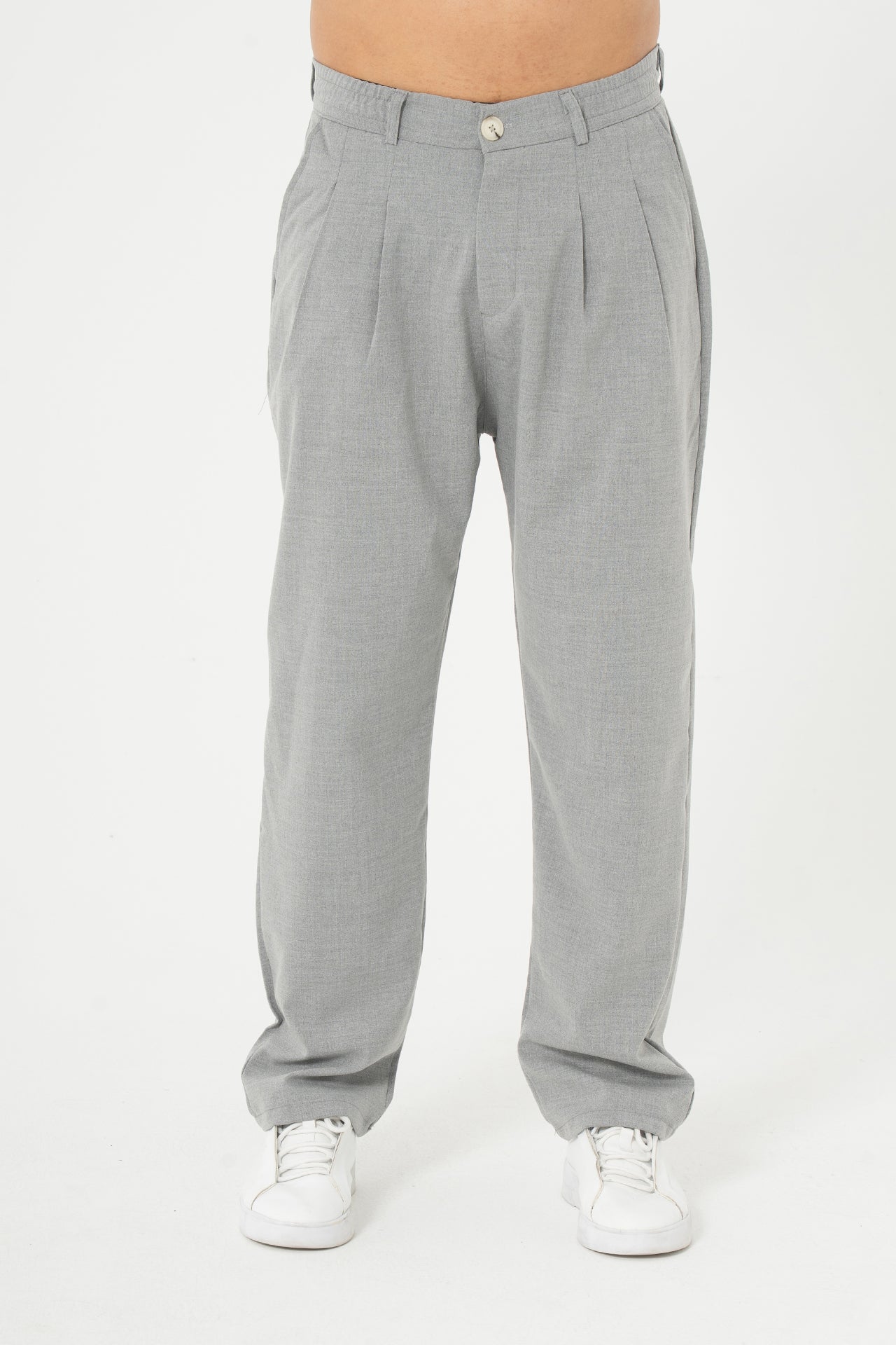 Baggy Pileli Kumaş Pantolon