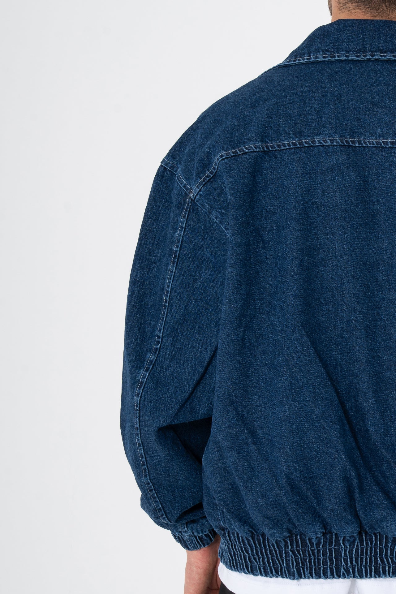 Premium Stwd Nakışlı Bomber Kalıp Kot Ceket