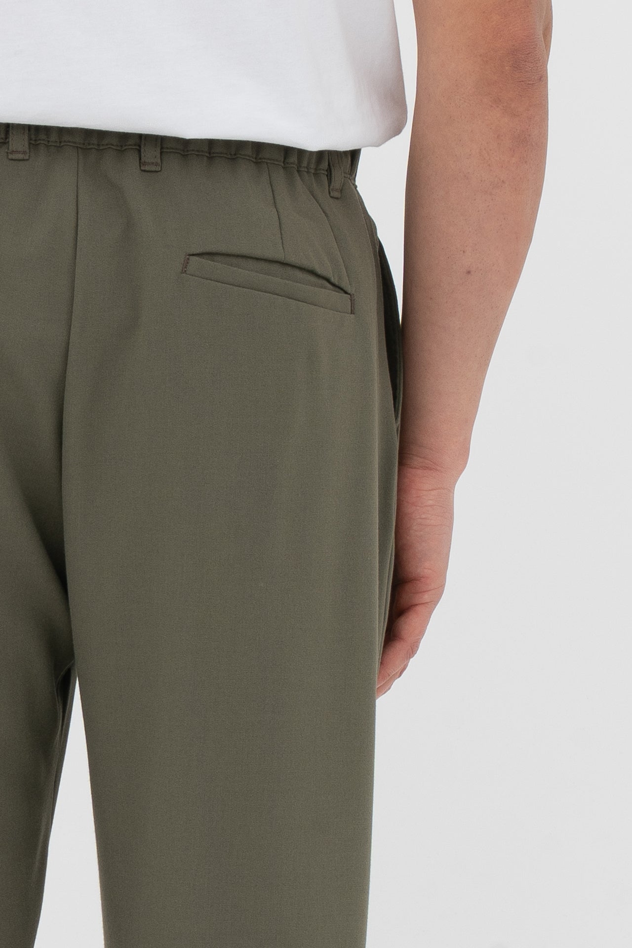 Pileli Basic Baggy Kumaş Pantolon
