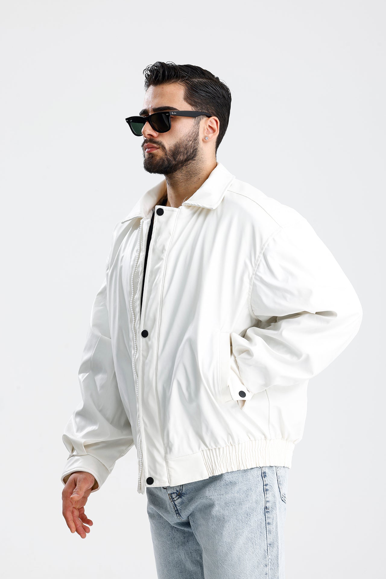 ZR Oversize Bomber Deri Ceket