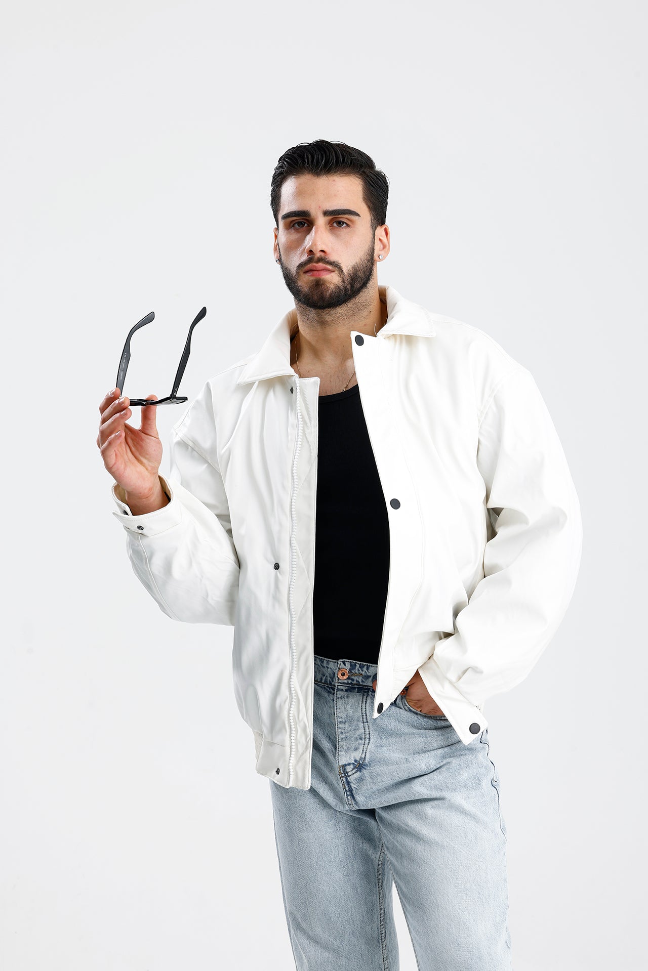 ZR Oversize Bomber Deri Ceket