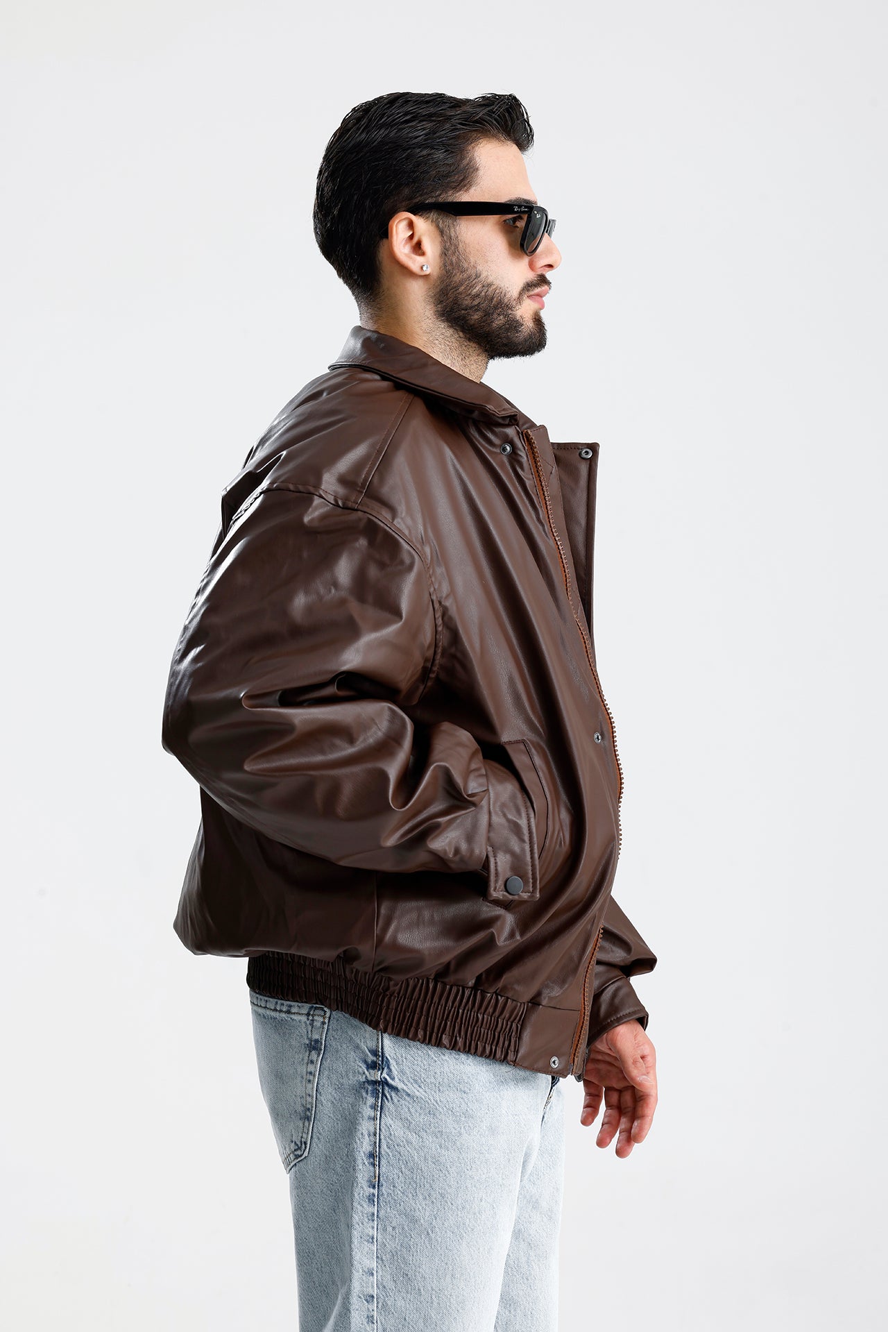 ZR Oversize Bomber Deri Ceket