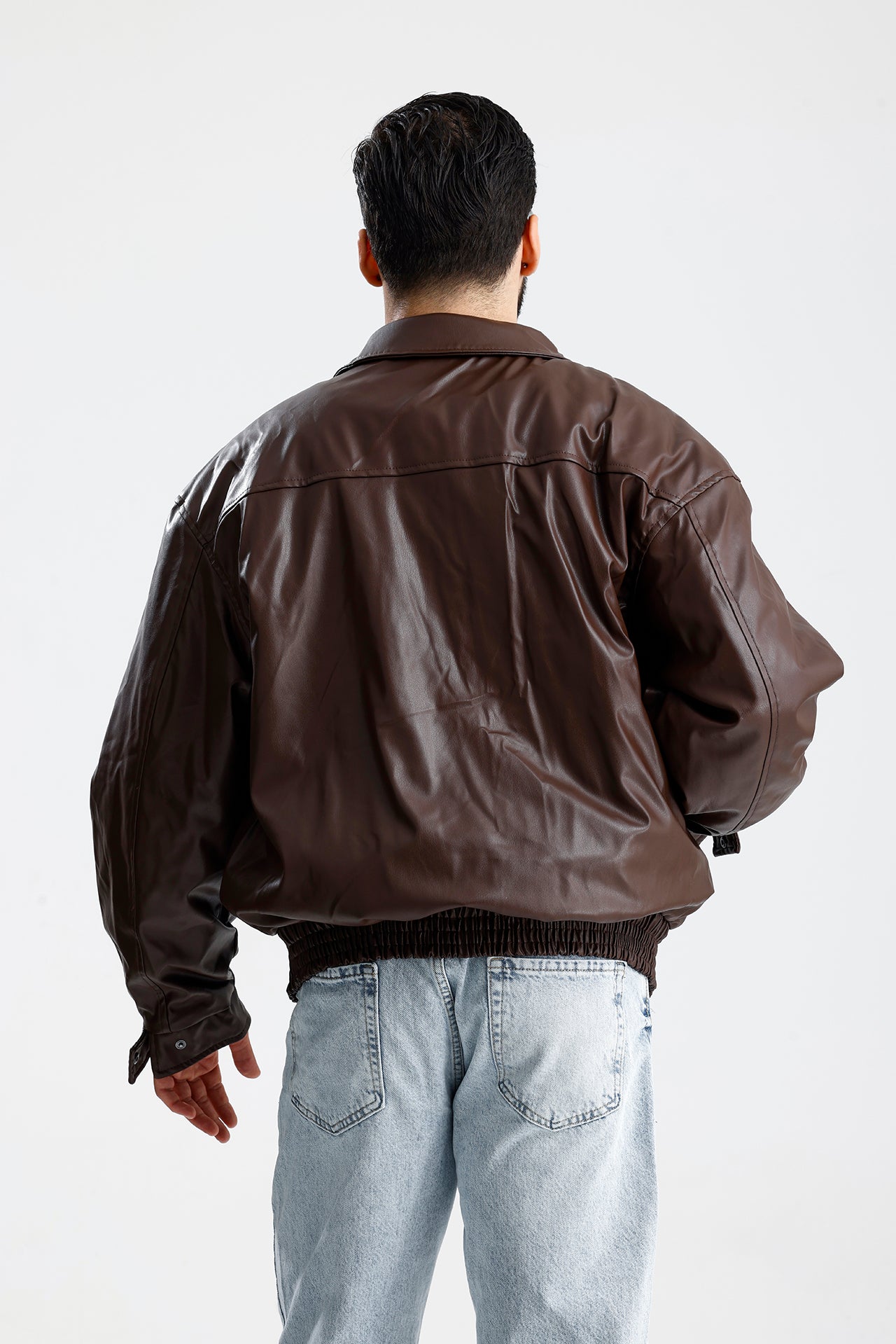 ZR Oversize Bomber Deri Ceket