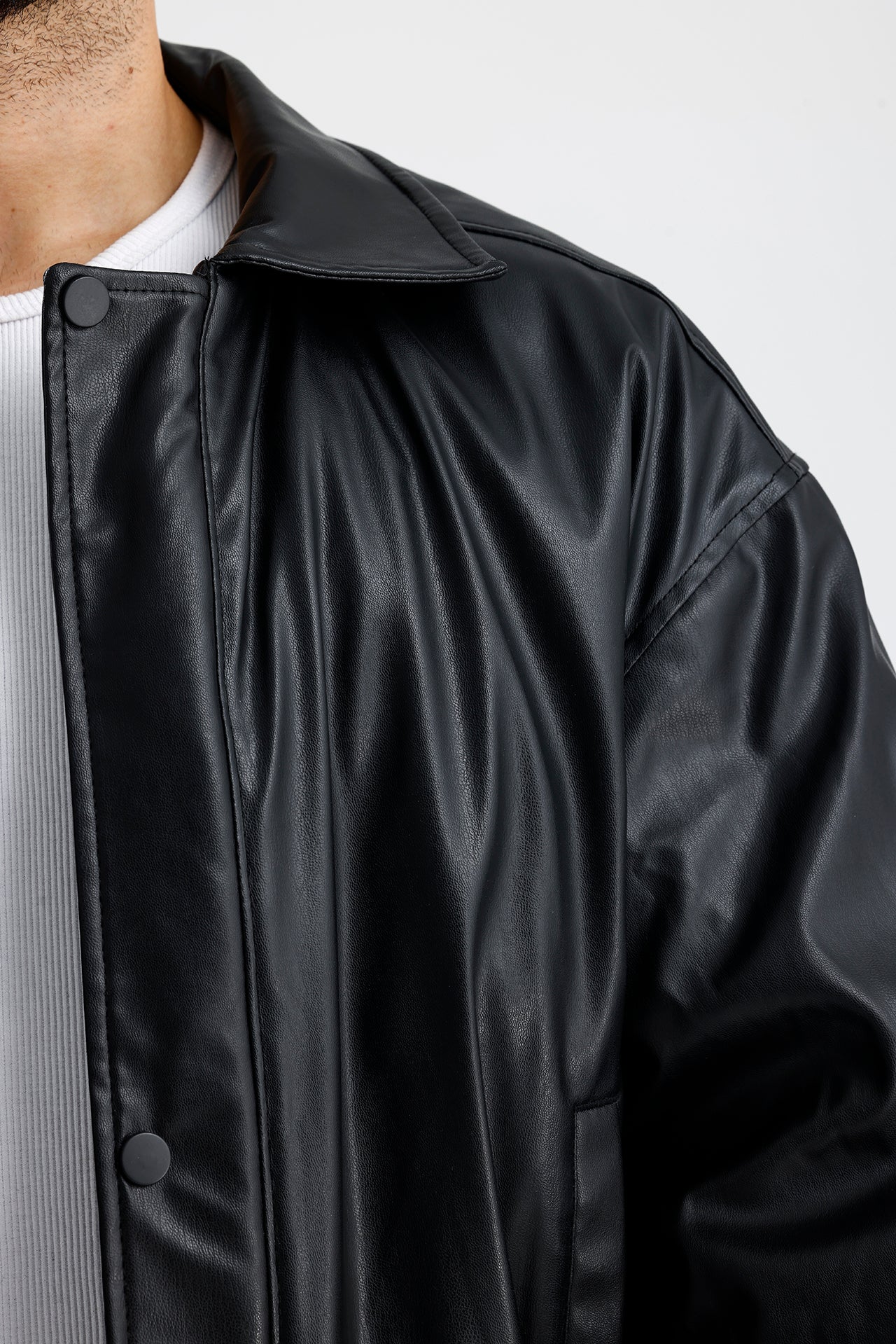 ZR Oversize Bomber Deri Ceket