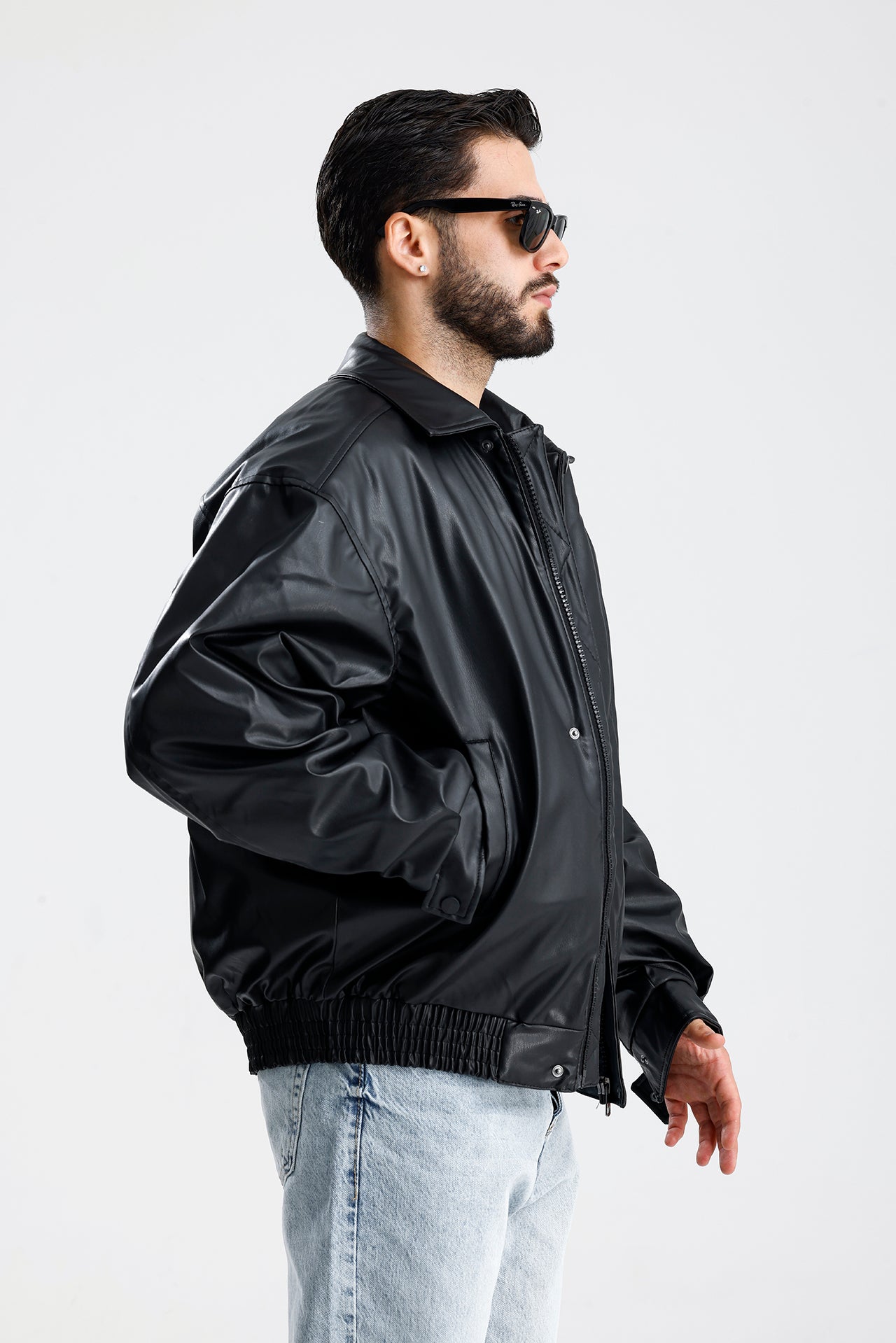 ZR Oversize Bomber Deri Ceket