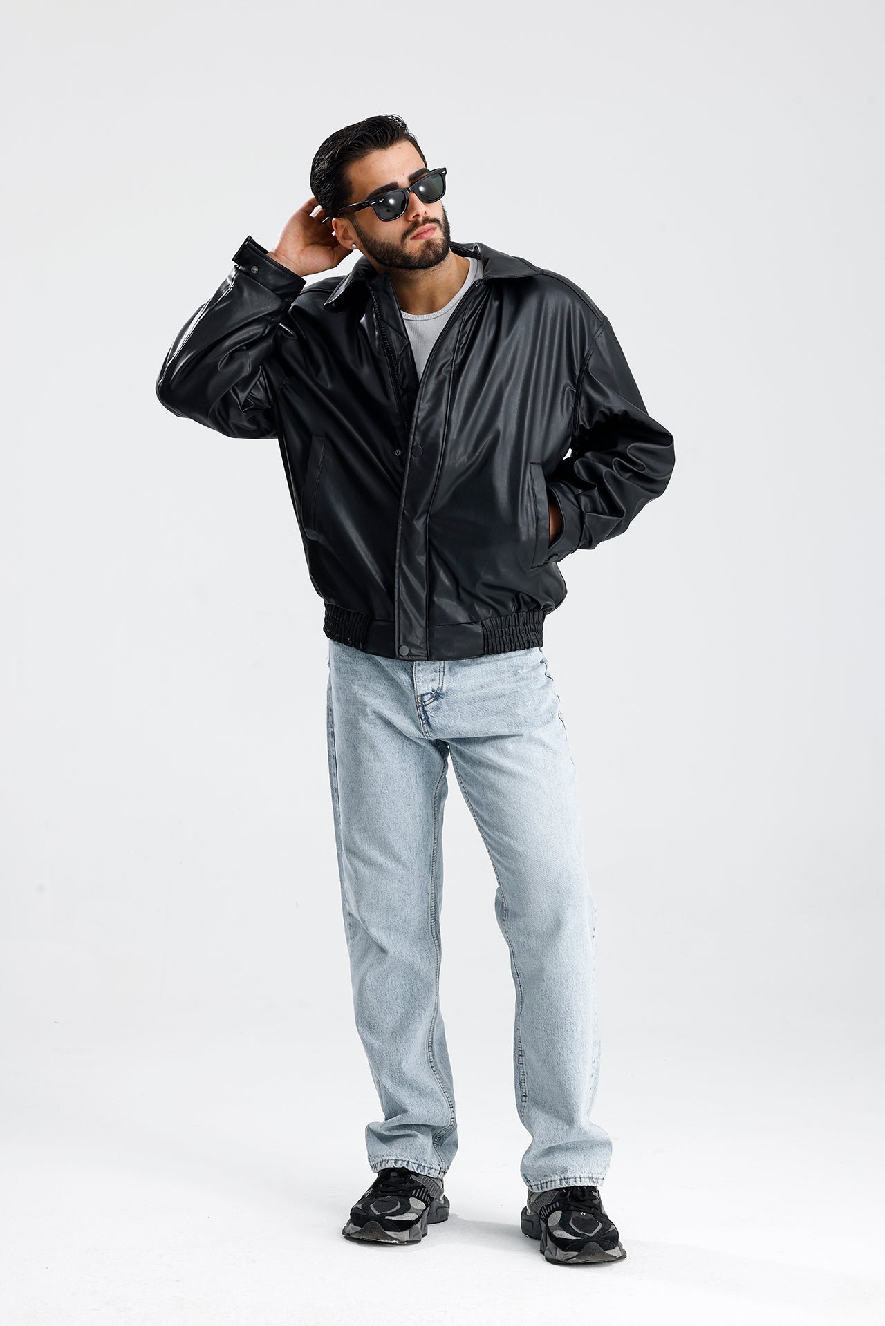 ZR Oversize Bomber Deri Ceket