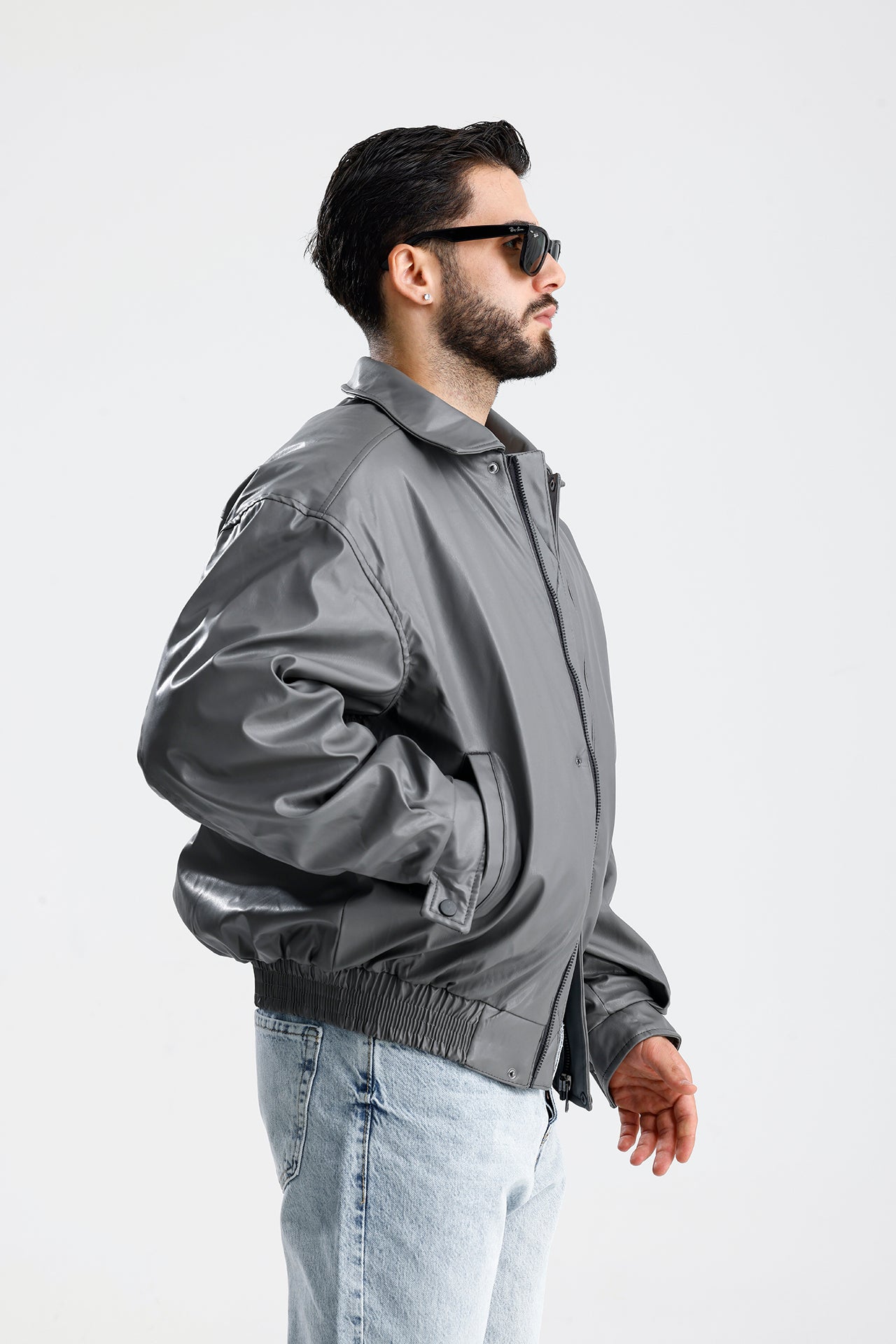 ZR Oversize Bomber Deri Ceket