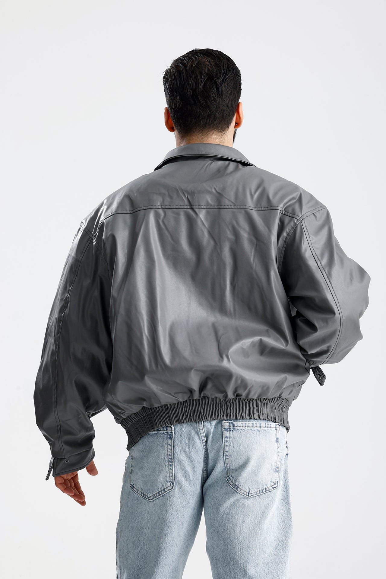 ZR Oversize Bomber Deri Ceket