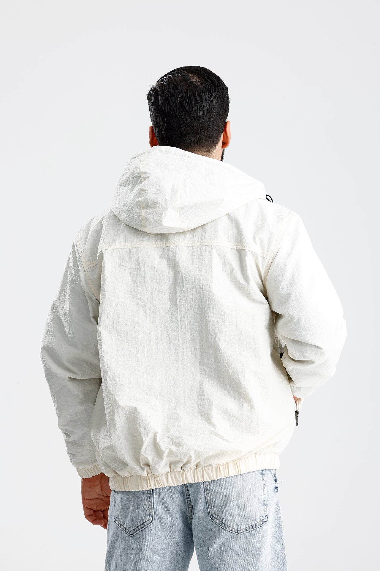STWD Nakışlı Oversize Yağmurluk Ceket