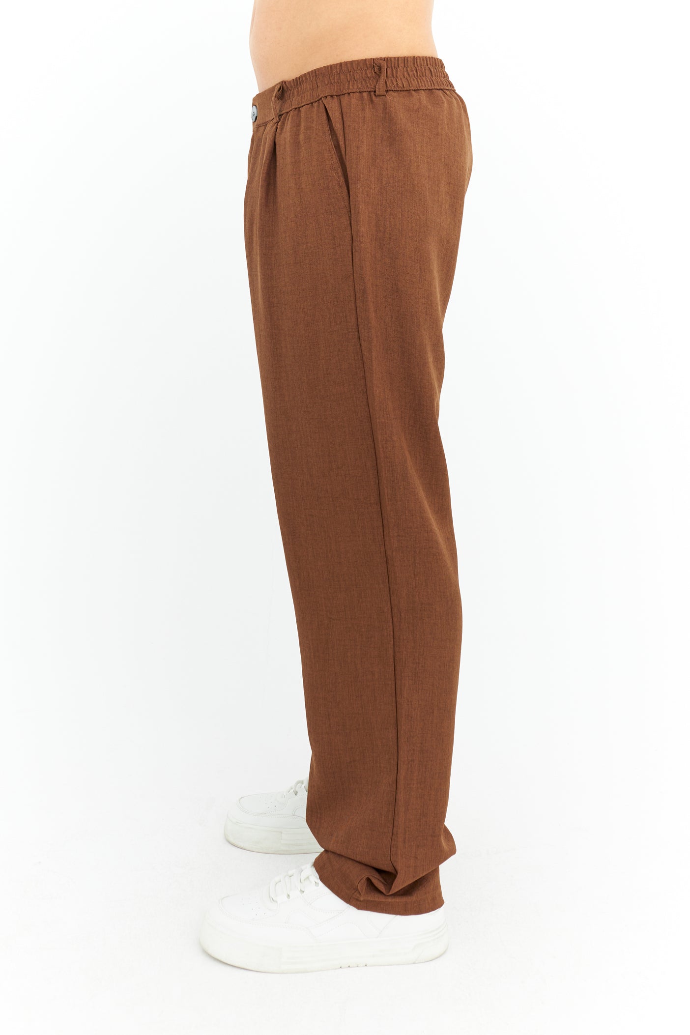Baggy Fit Premium Keten pantolon