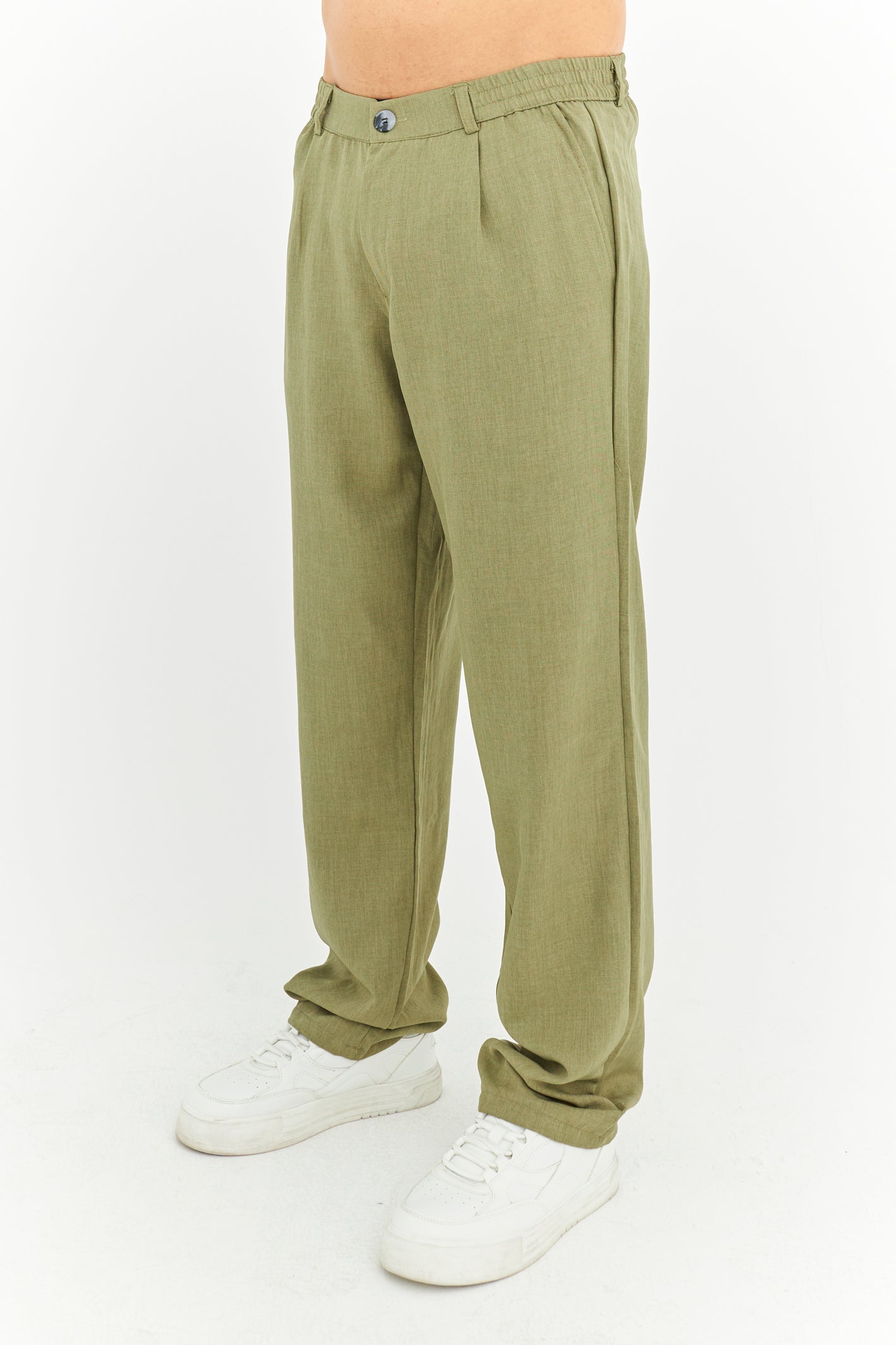 Baggy Fit Premium Keten pantolon