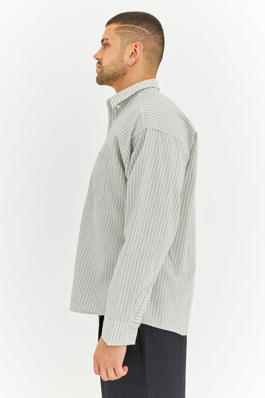 Çizgili Keten Gömlek