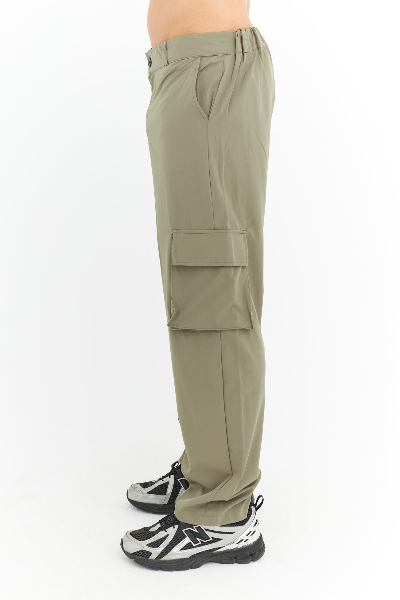 Premium Likralı Kargo Cep Kumaş Pantolon