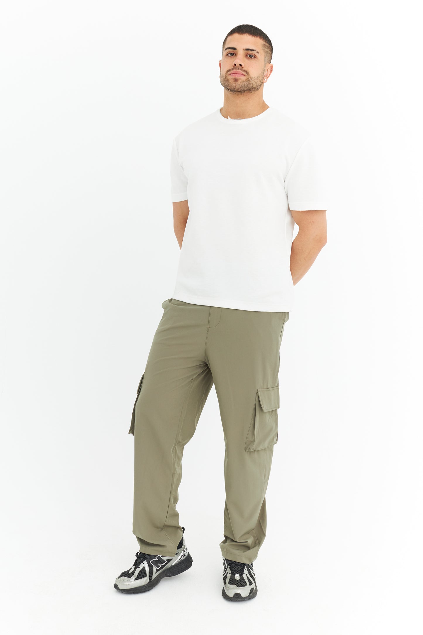 Premium Likralı Kargo Cep Kumaş Pantolon