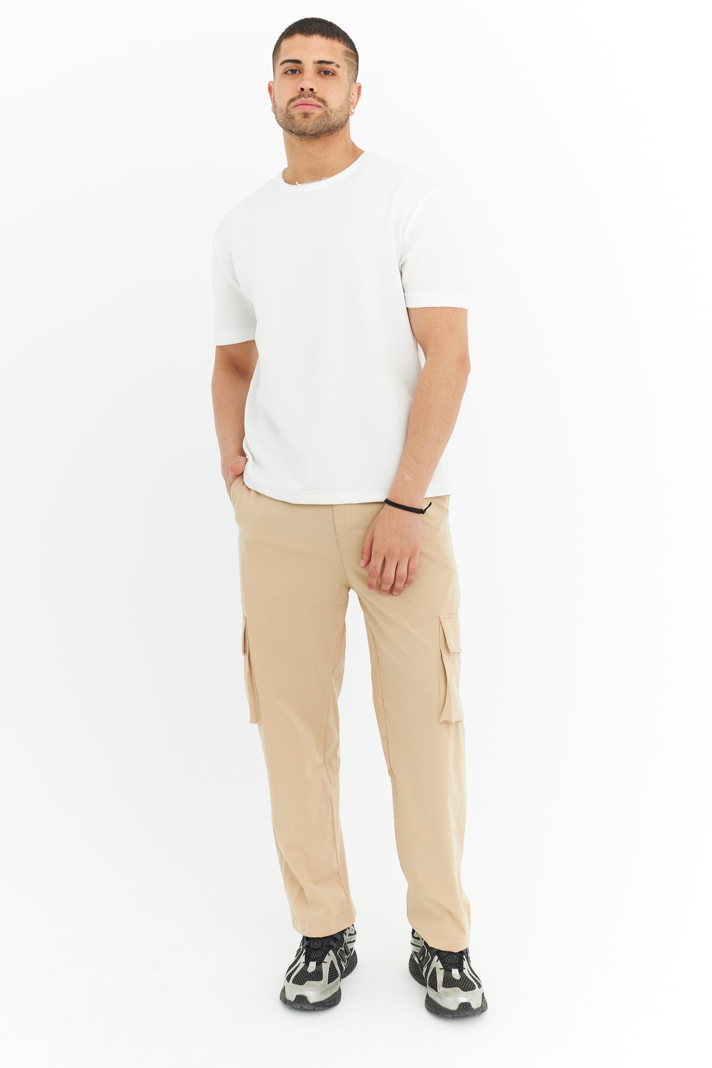 Premium Likralı Kargo Cep Kumaş Pantolon