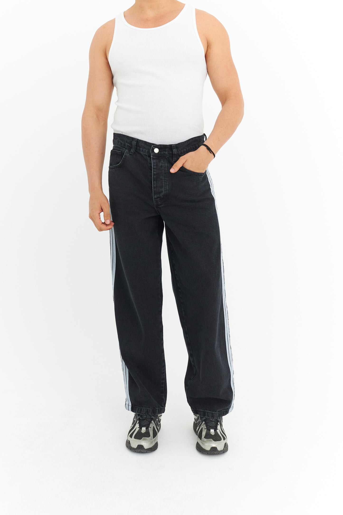 Şerit Detay Premium Baggy Kot Pantolon