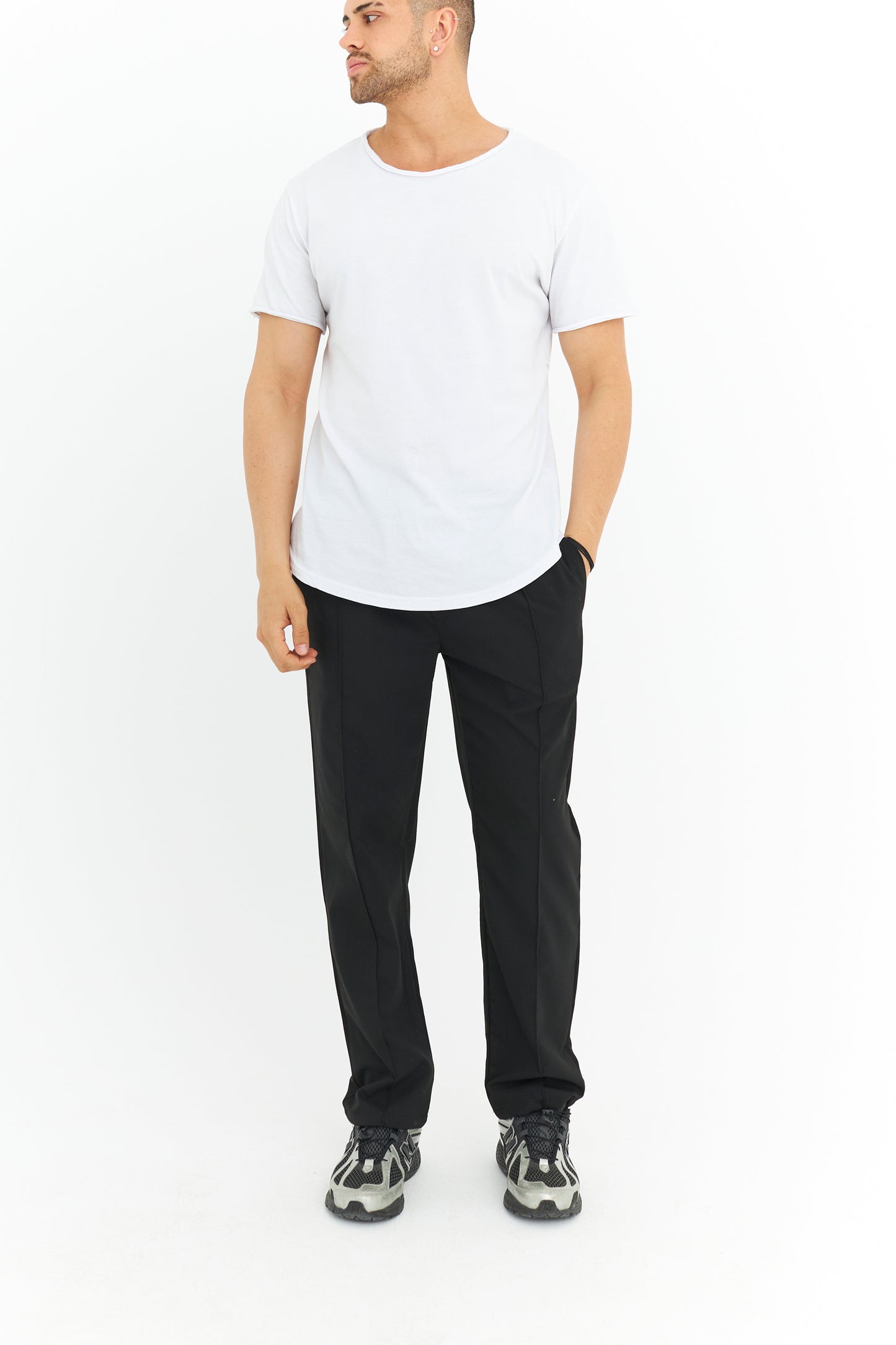 Biye Detay Regular Fit Basic Kumaş Pantolon