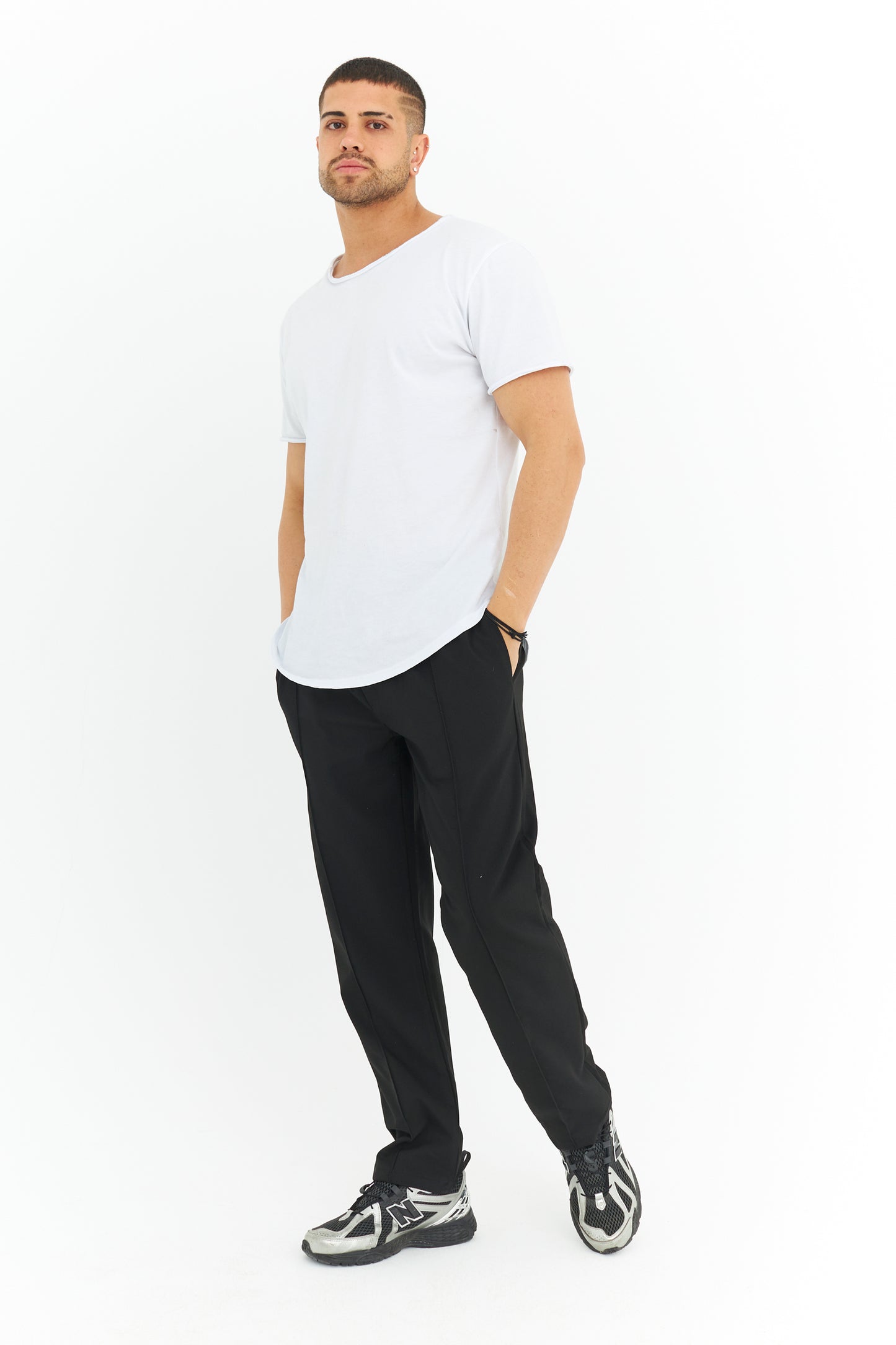 Biye Detay Regular Fit Basic Kumaş Pantolon