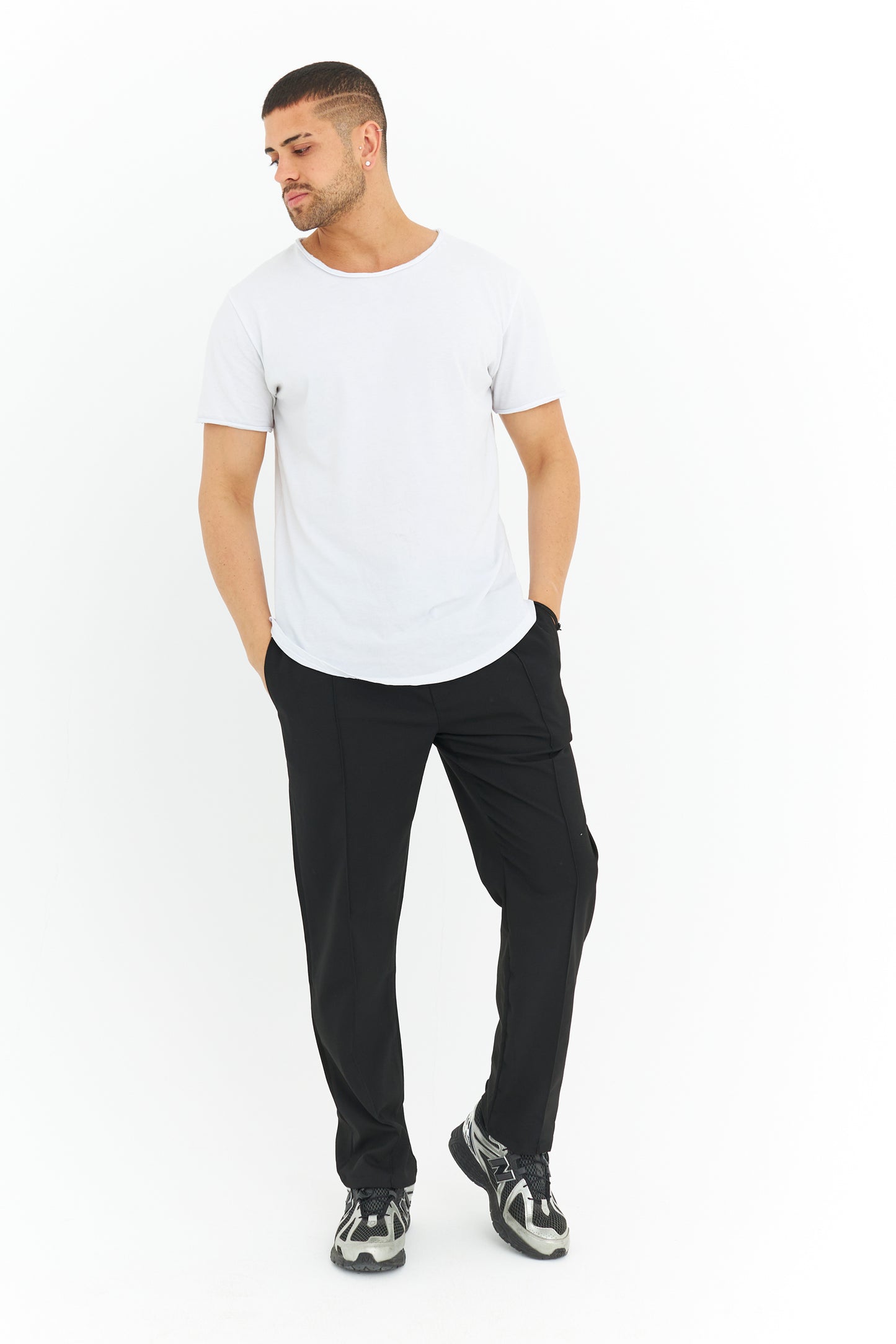Biye Detay Regular Fit Basic Kumaş Pantolon
