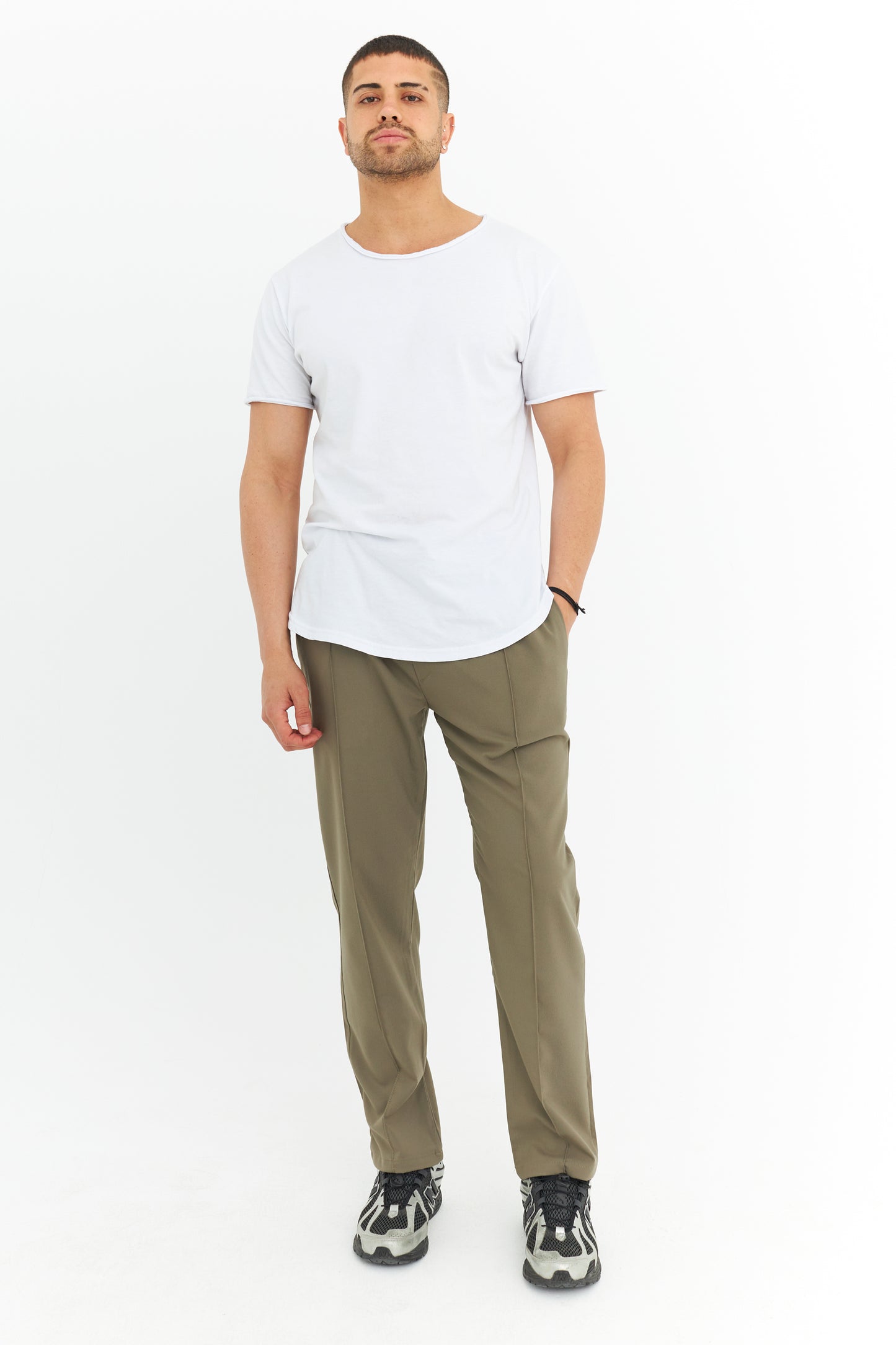 Biye Detay Regular Fit Basic Kumaş Pantolon