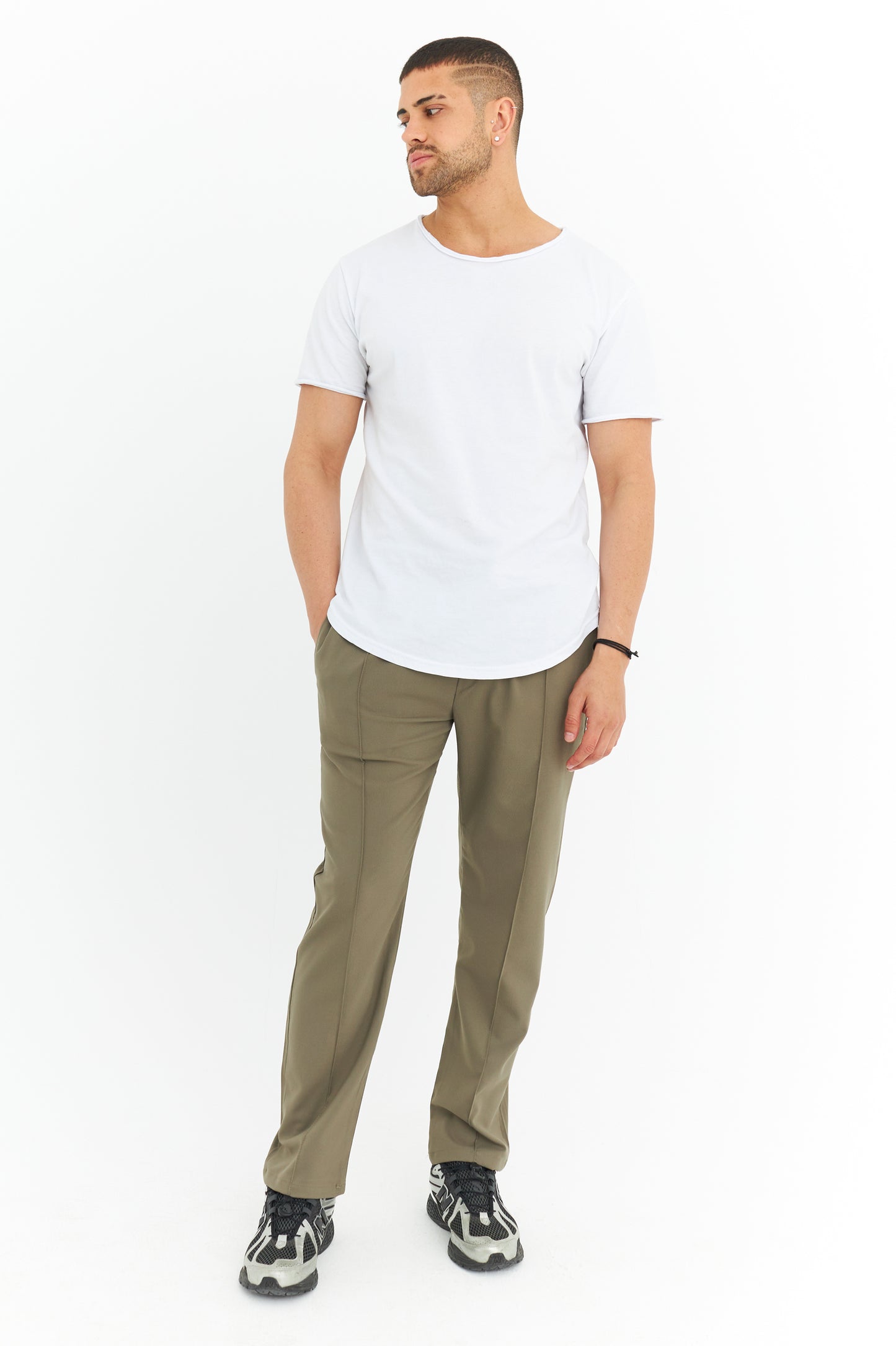 Biye Detay Regular Fit Basic Kumaş Pantolon