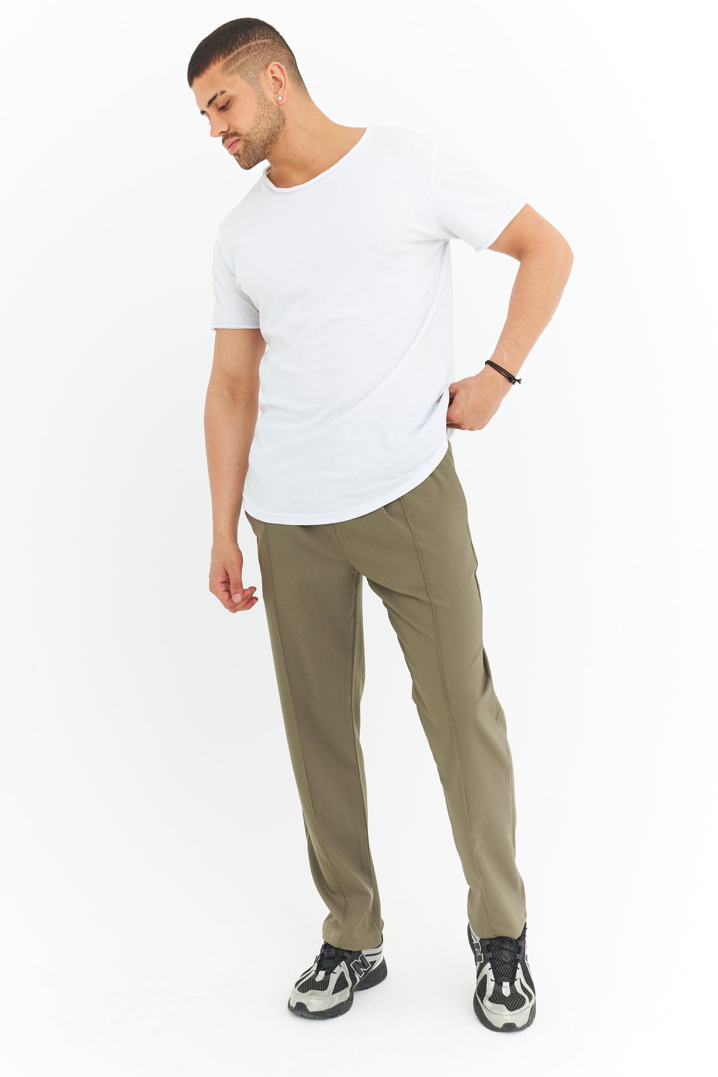 Biye Detay Regular Fit Basic Kumaş Pantolon