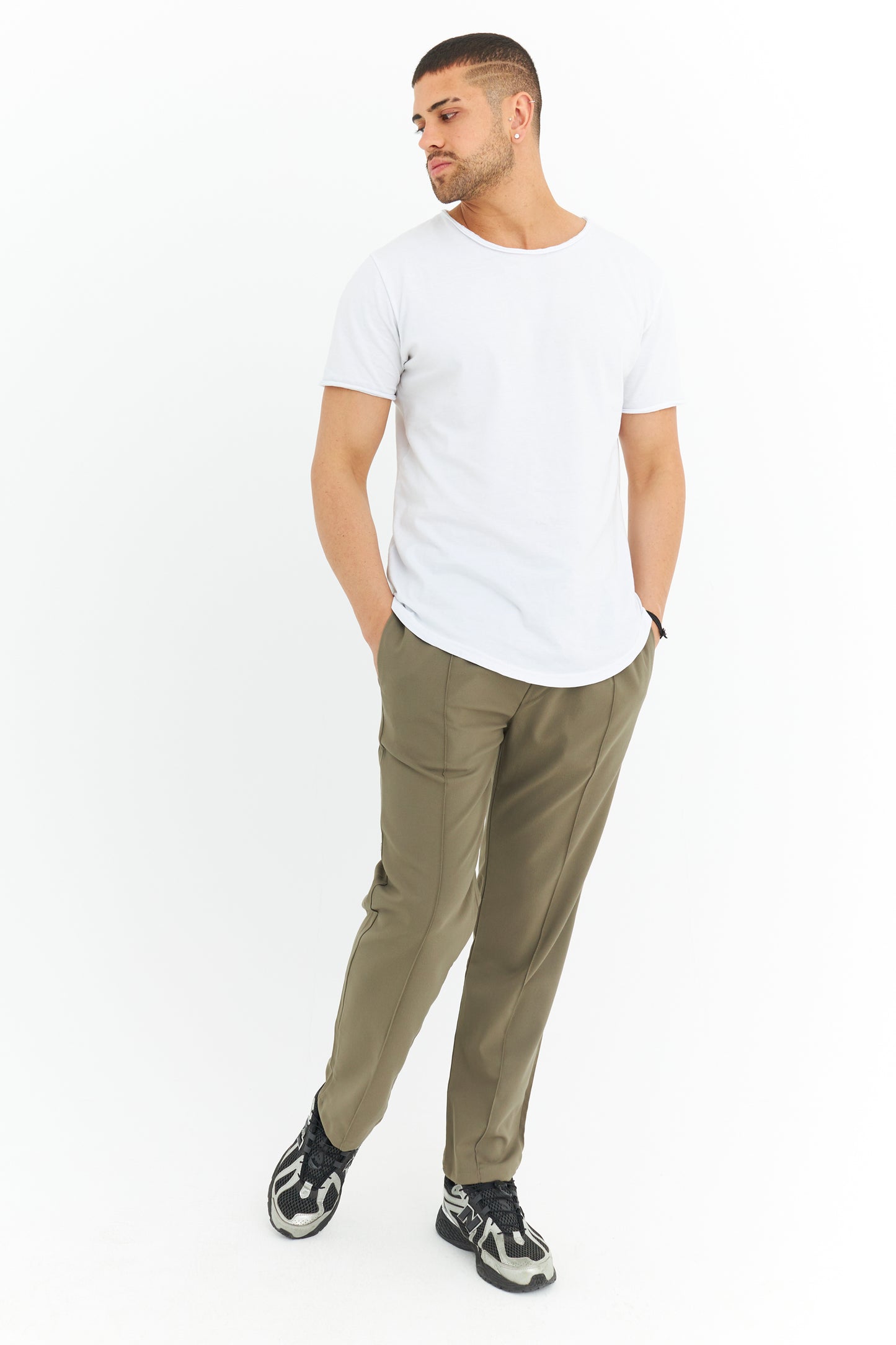 Biye Detay Regular Fit Basic Kumaş Pantolon
