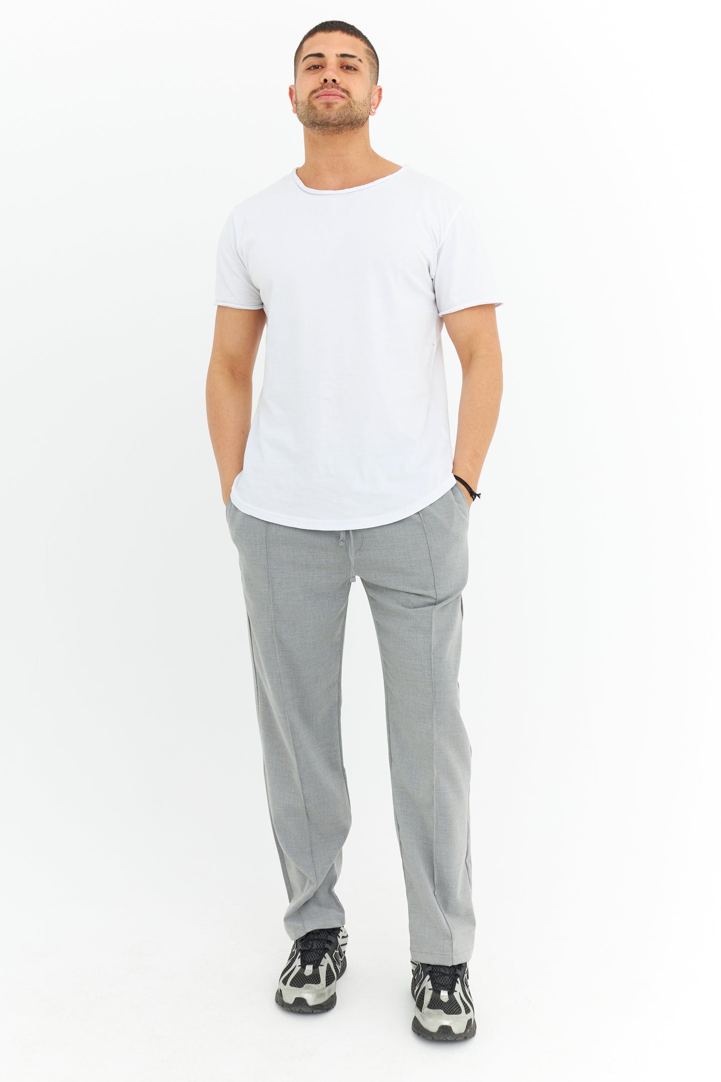 Biye Detay Regular Fit Basic Kumaş Pantolon