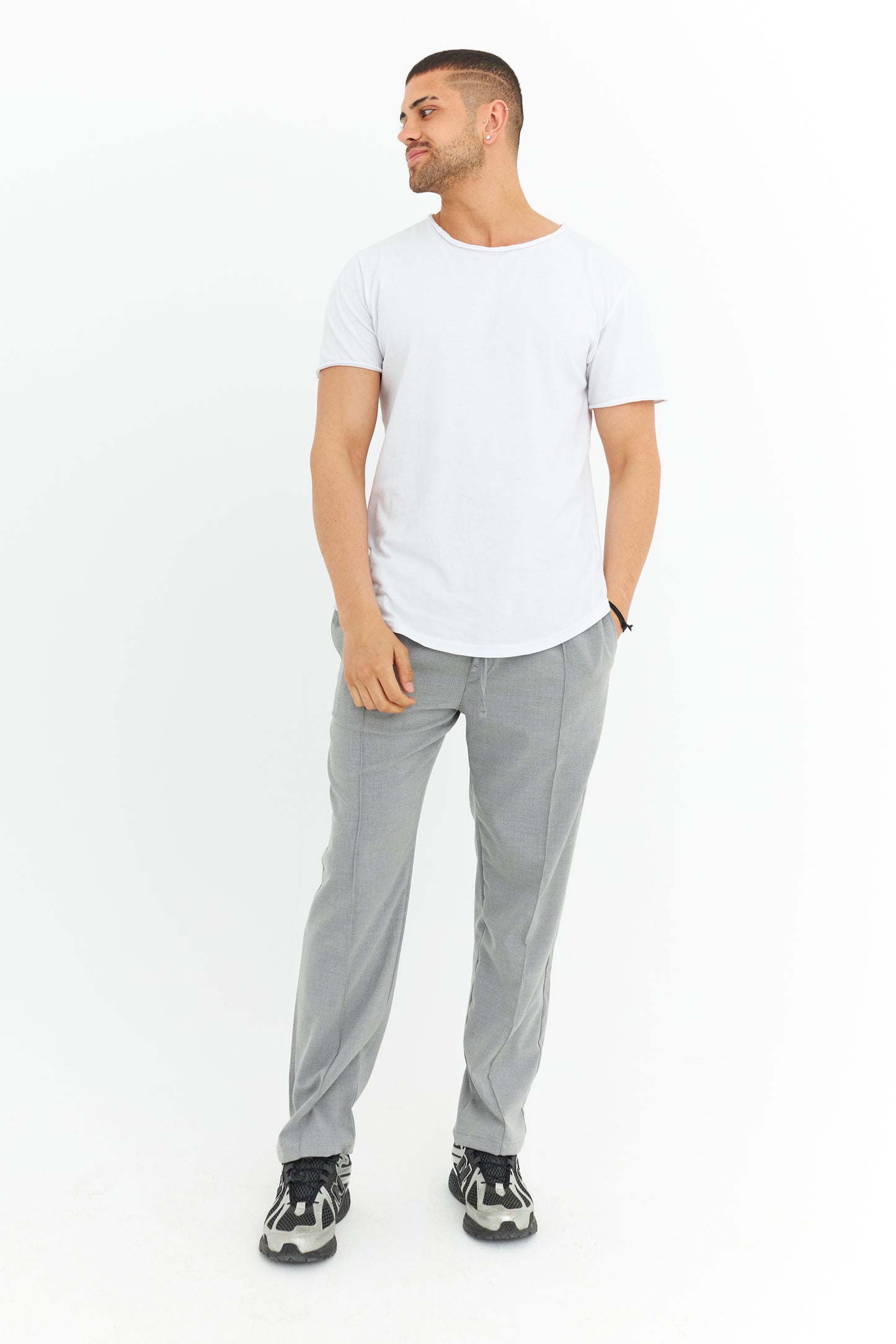 Biye Detay Regular Fit Basic Kumaş Pantolon