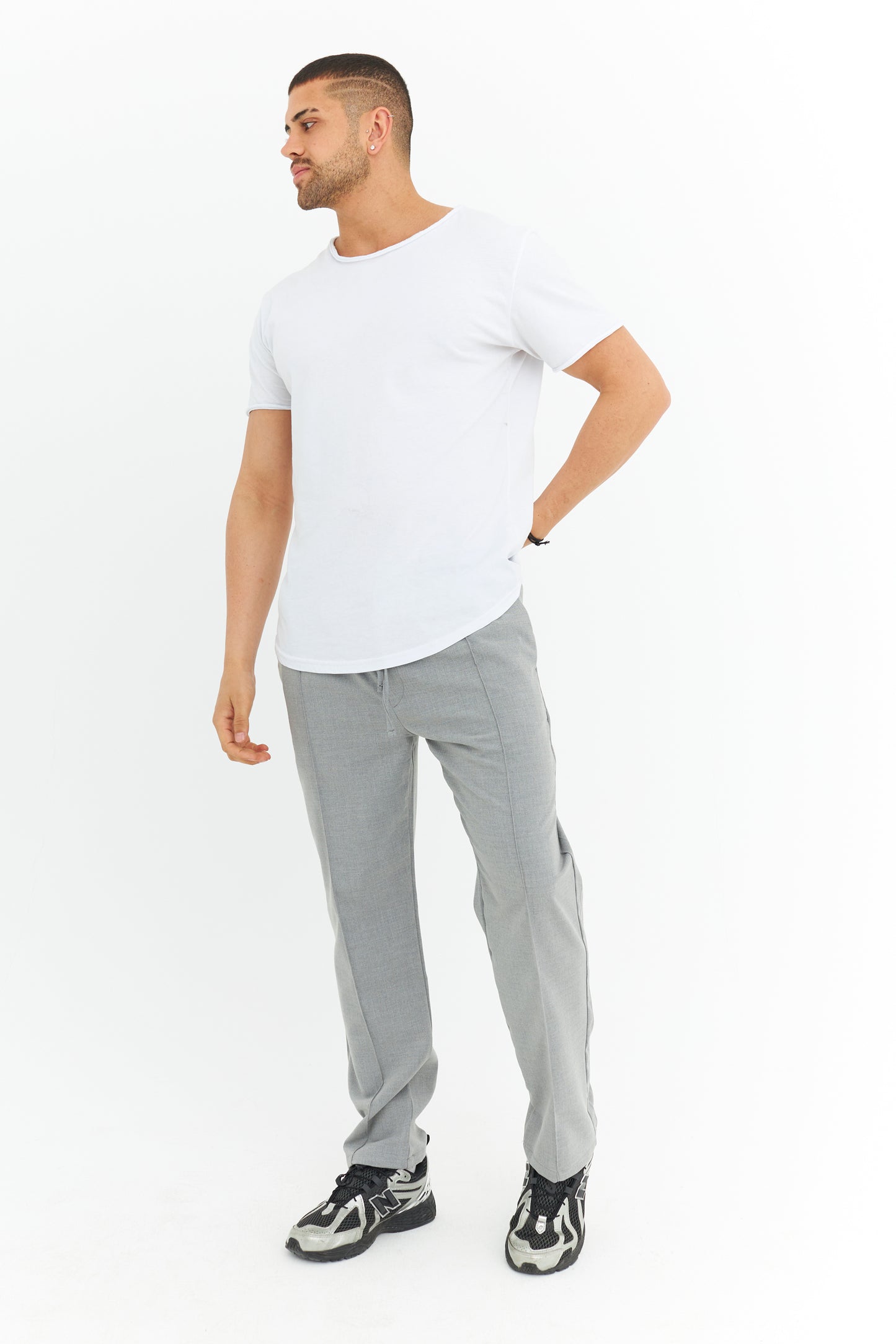 Biye Detay Regular Fit Basic Kumaş Pantolon