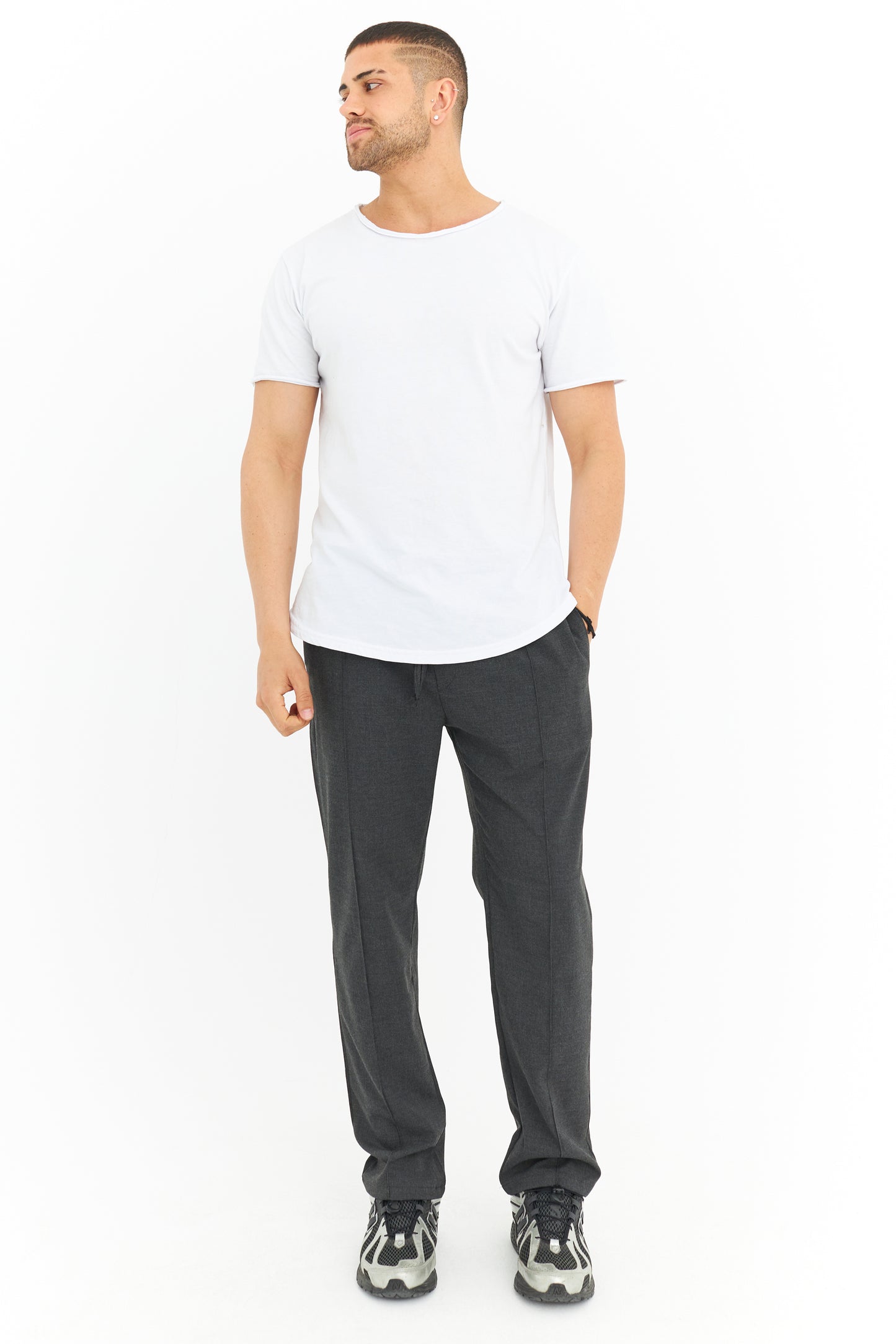 Biye Detay Regular Fit Basic Kumaş Pantolon