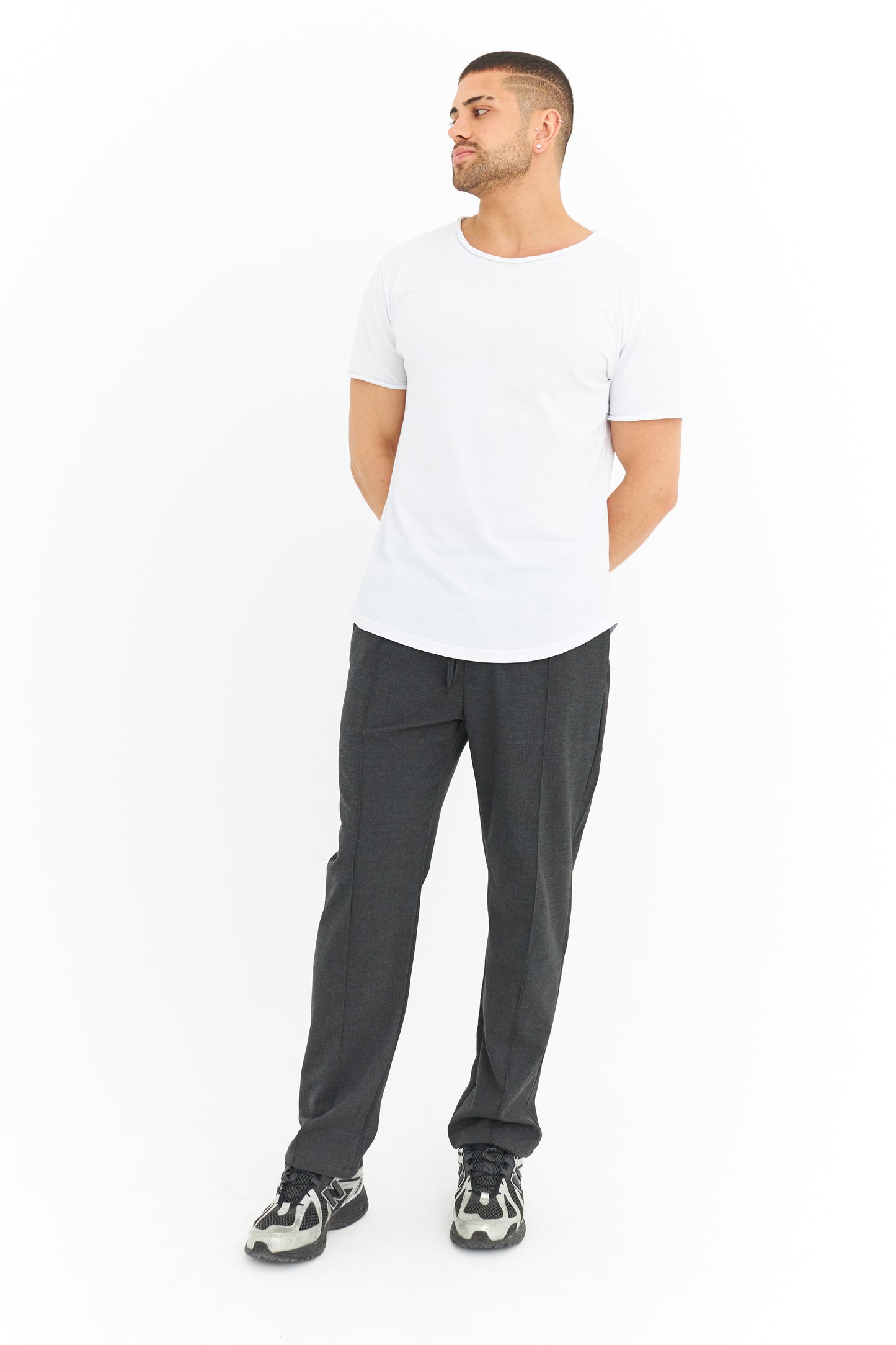 Biye Detay Regular Fit Basic Kumaş Pantolon