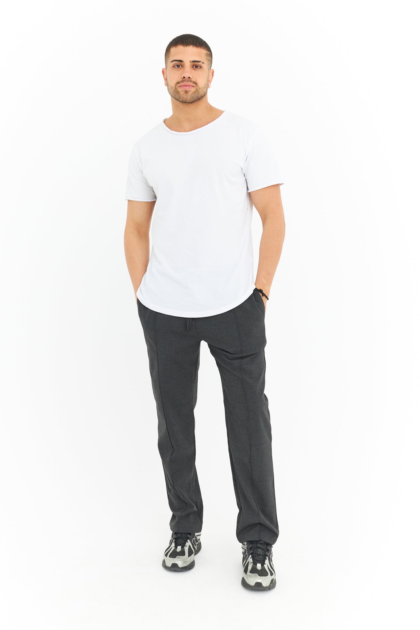 Biye Detay Regular Fit Basic Kumaş Pantolon