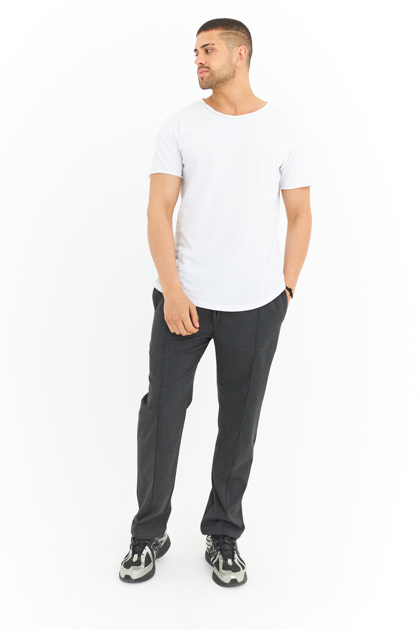 Biye Detay Regular Fit Basic Kumaş Pantolon