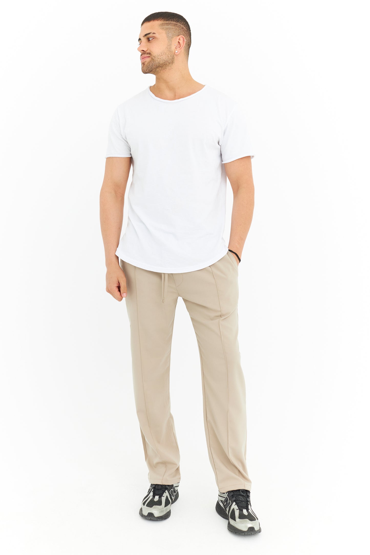 Biye Detay Regular Fit Basic Kumaş Pantolon