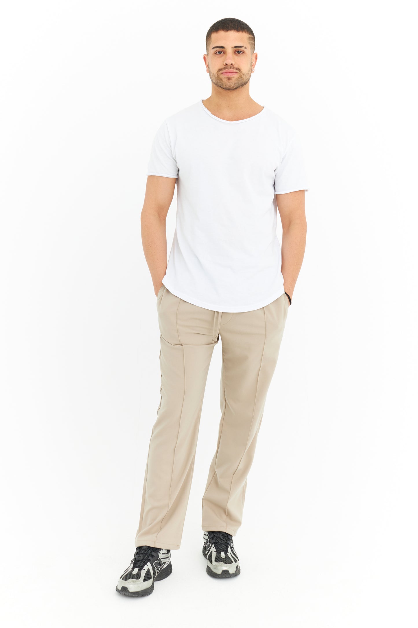 Biye Detay Regular Fit Basic Kumaş Pantolon