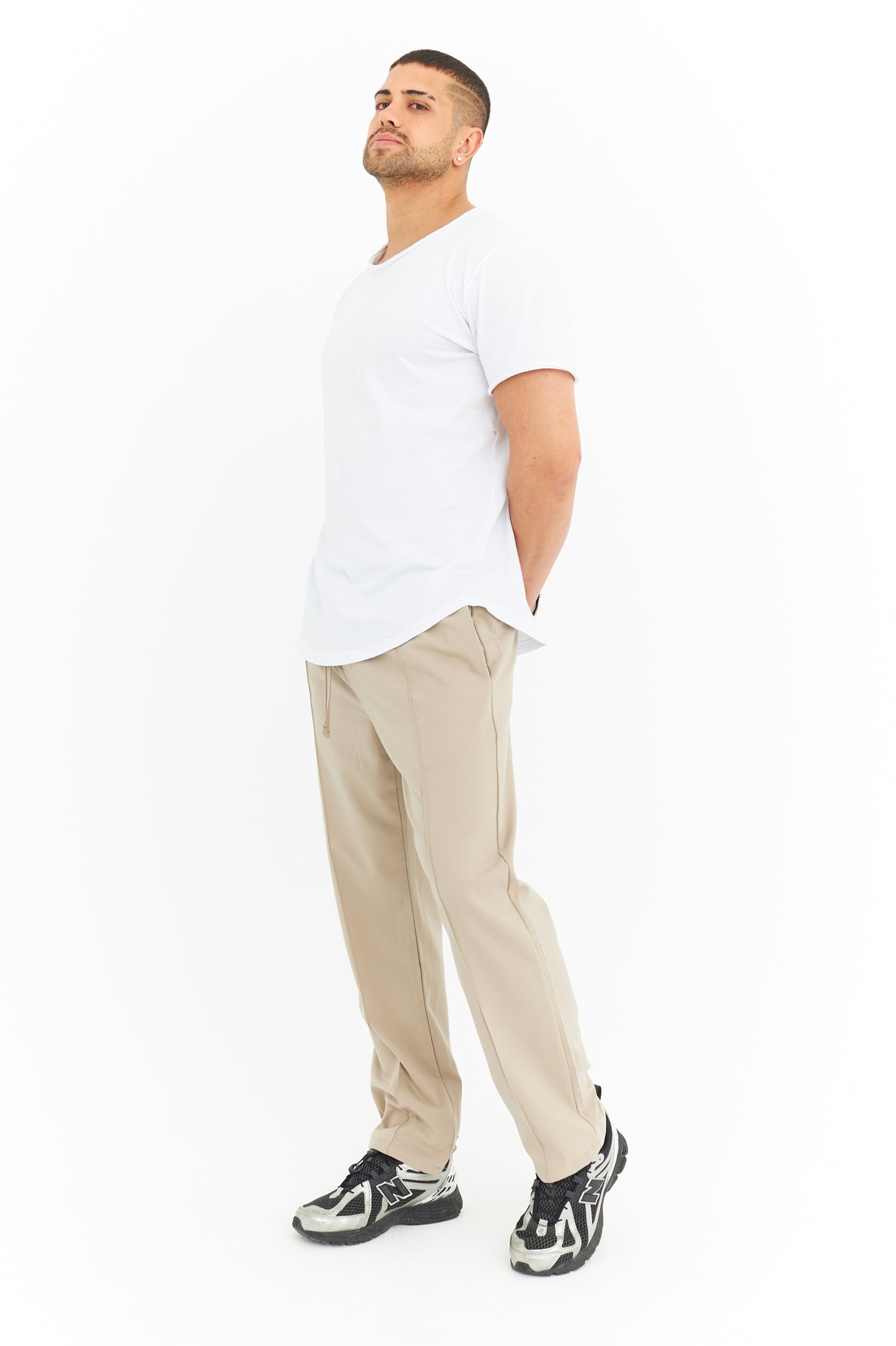 Biye Detay Regular Fit Basic Kumaş Pantolon