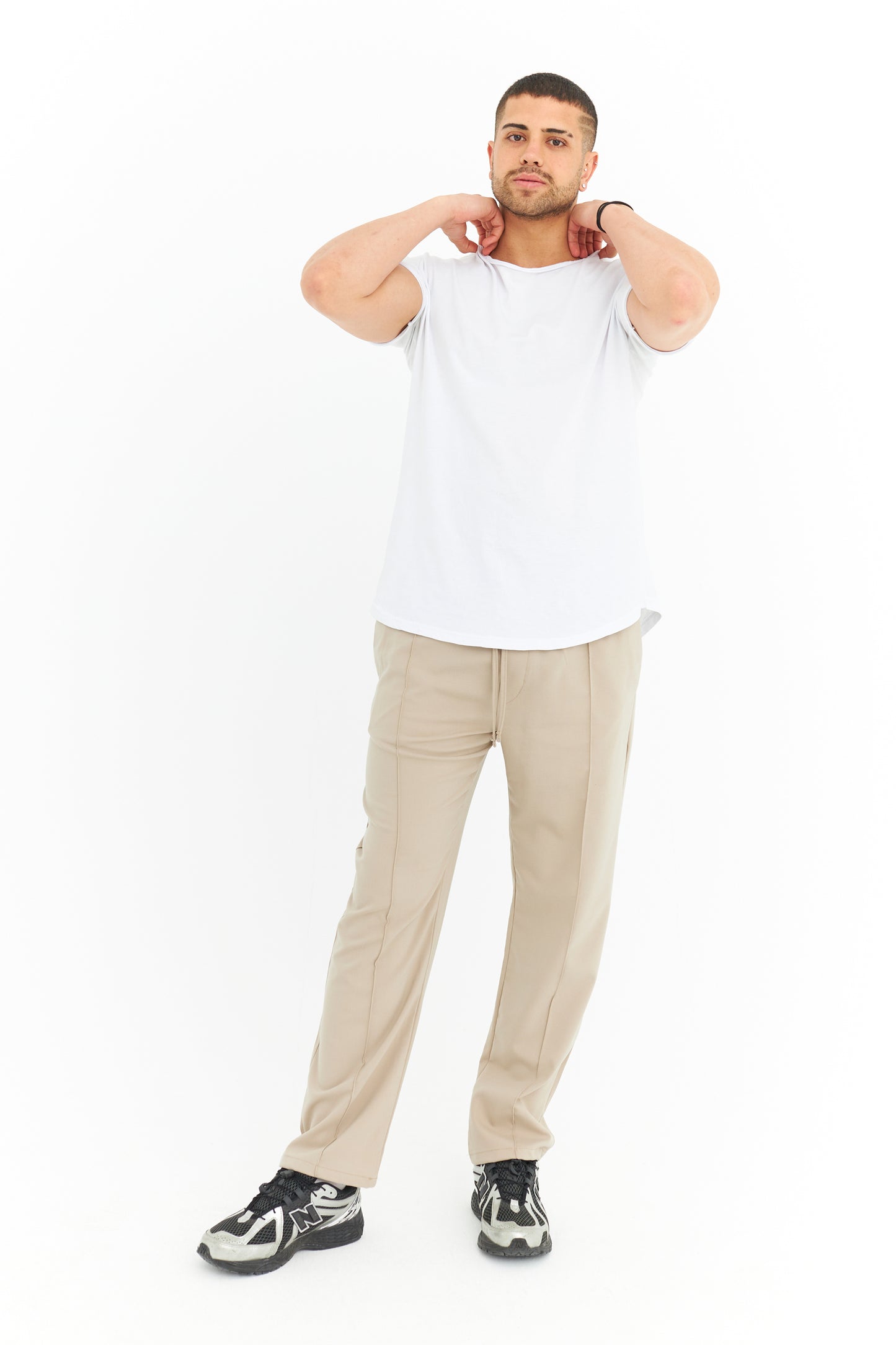 Biye Detay Regular Fit Basic Kumaş Pantolon