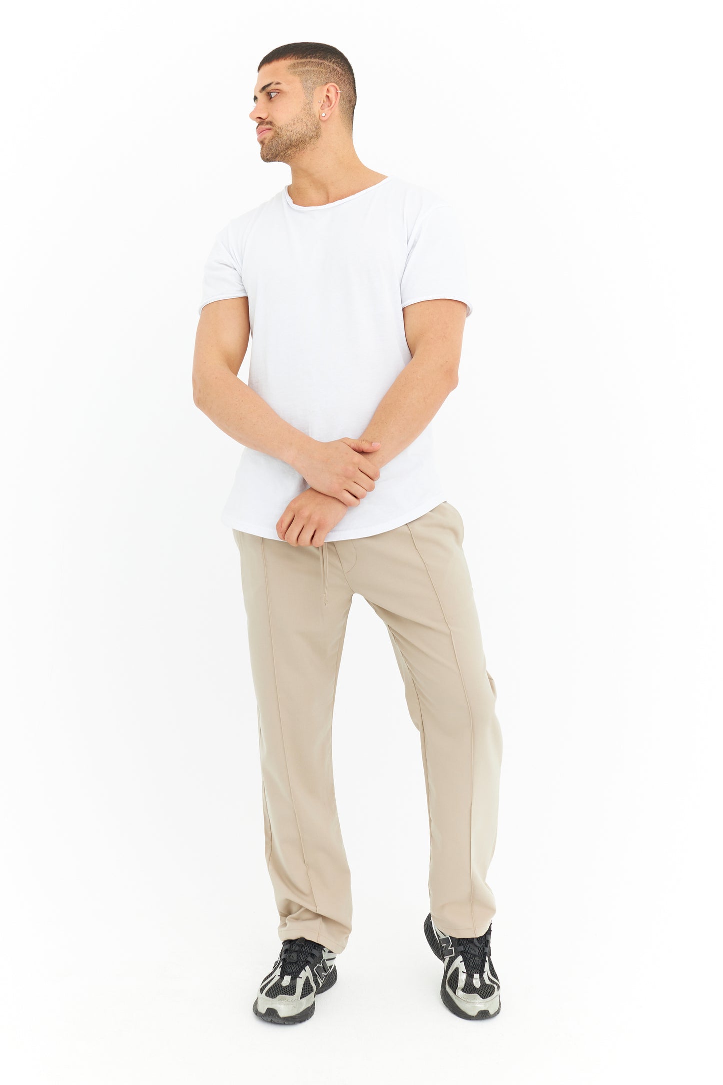 Biye Detay Regular Fit Basic Kumaş Pantolon