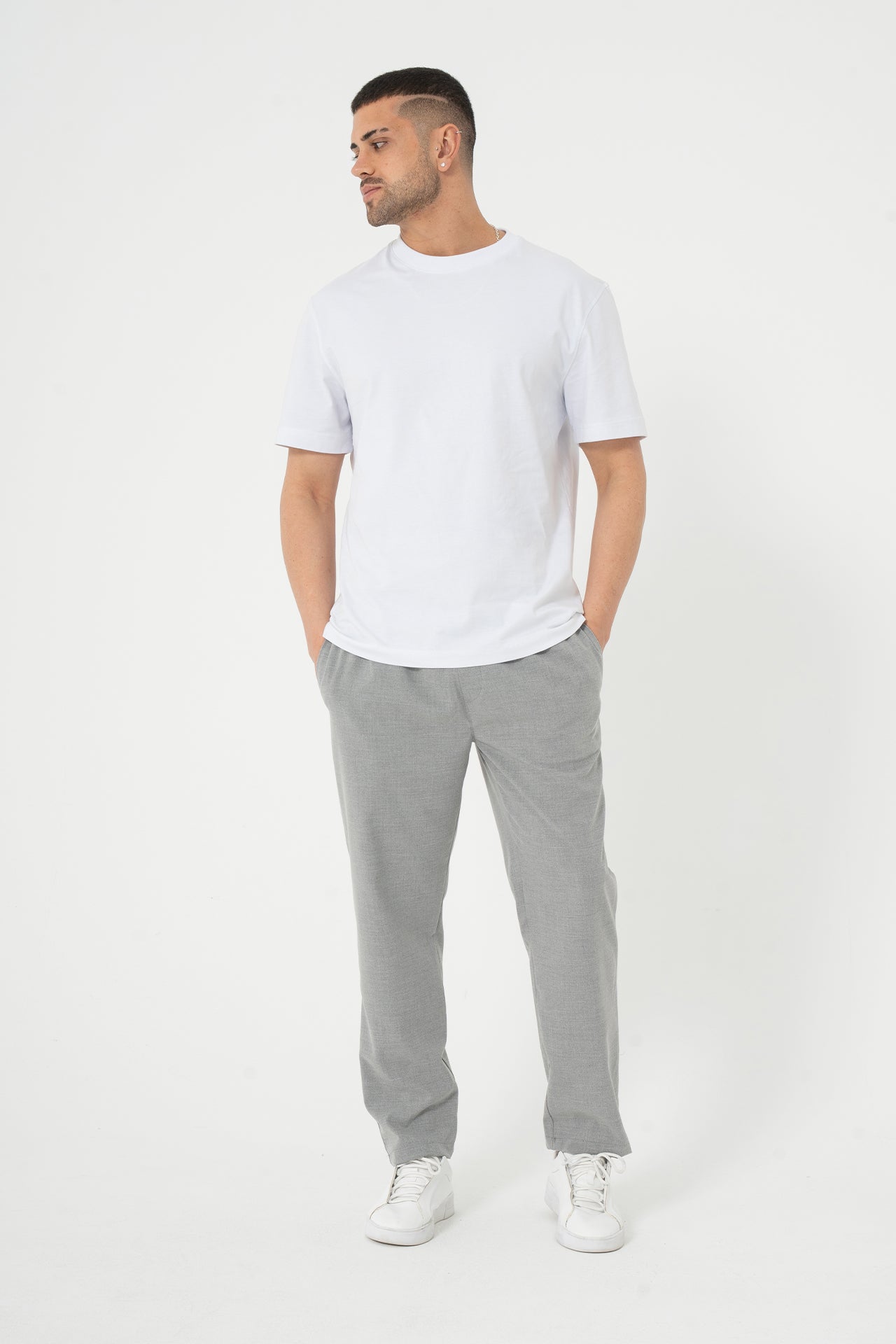 Kordonlu Regular Fit Kumaş Pantolon