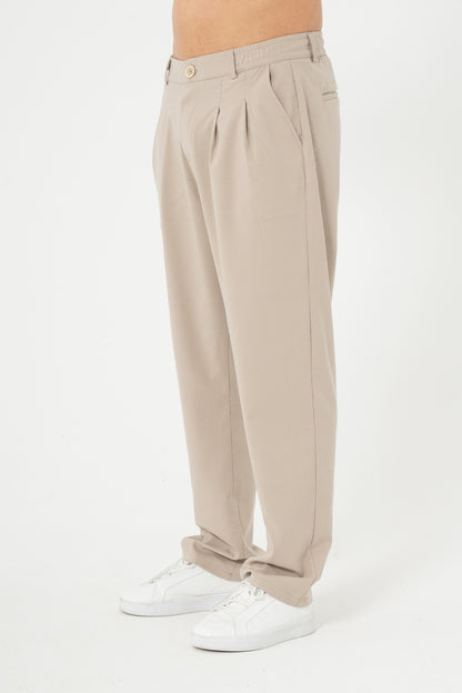 Baggy Pileli Kumaş  Pantolon