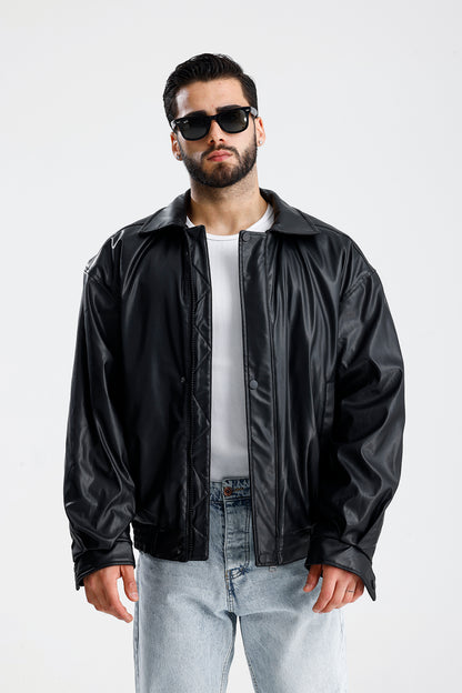 ZR Oversize Bomber Deri Ceket