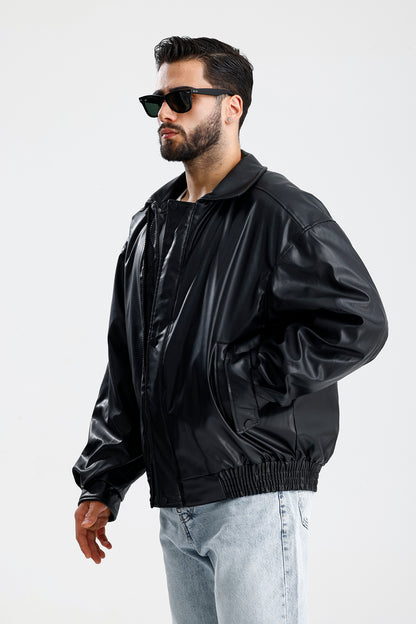 ZR Oversize Bomber Deri Ceket