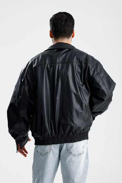 ZR Oversize Bomber Deri Ceket